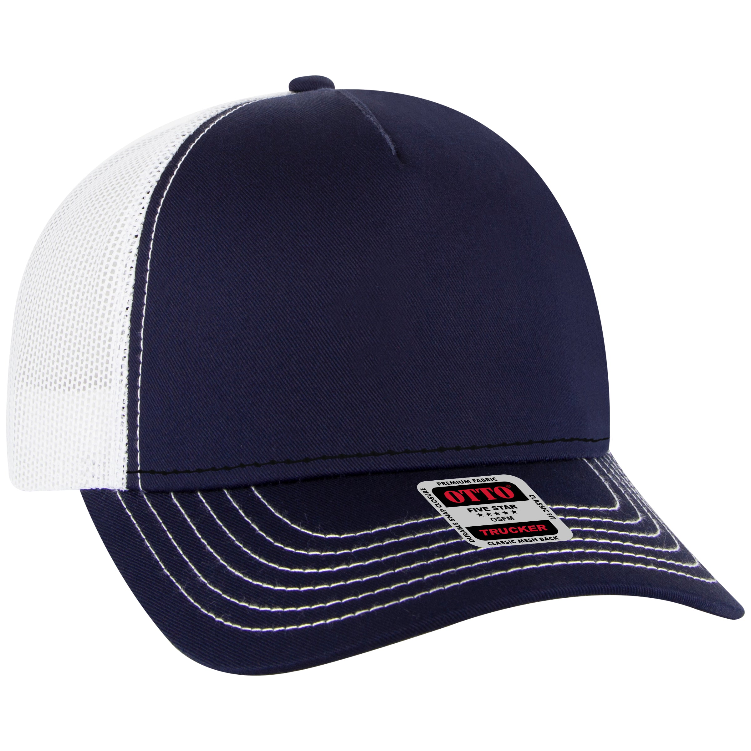 102-664 OTTO CAP 5 Panel Low Profile Mesh Back Trucker Hat