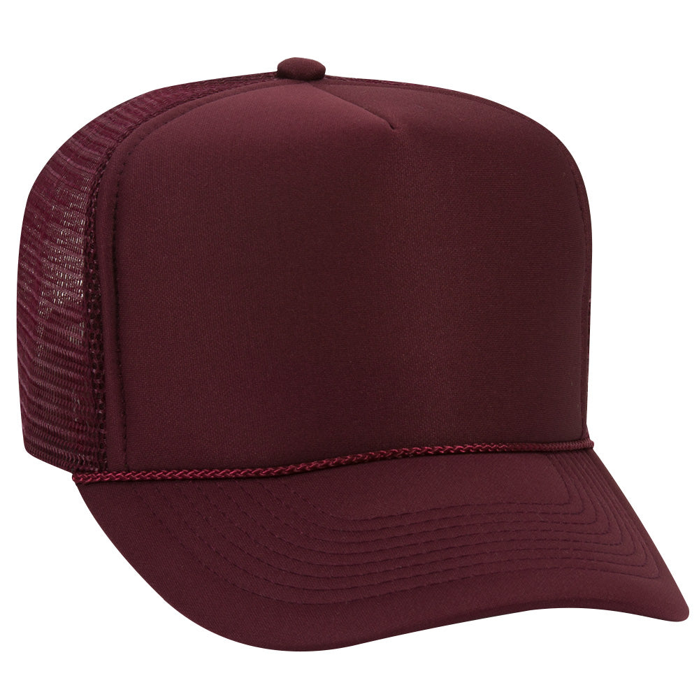 39-165 OTTO CAP 5 Panel High Crown Mesh Back Trucker Hat
