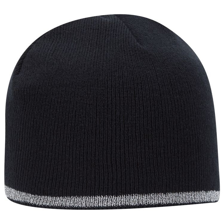 91-1237 OTTO CAP 9" Classic Knit Beanie w/ Reflective Stripe