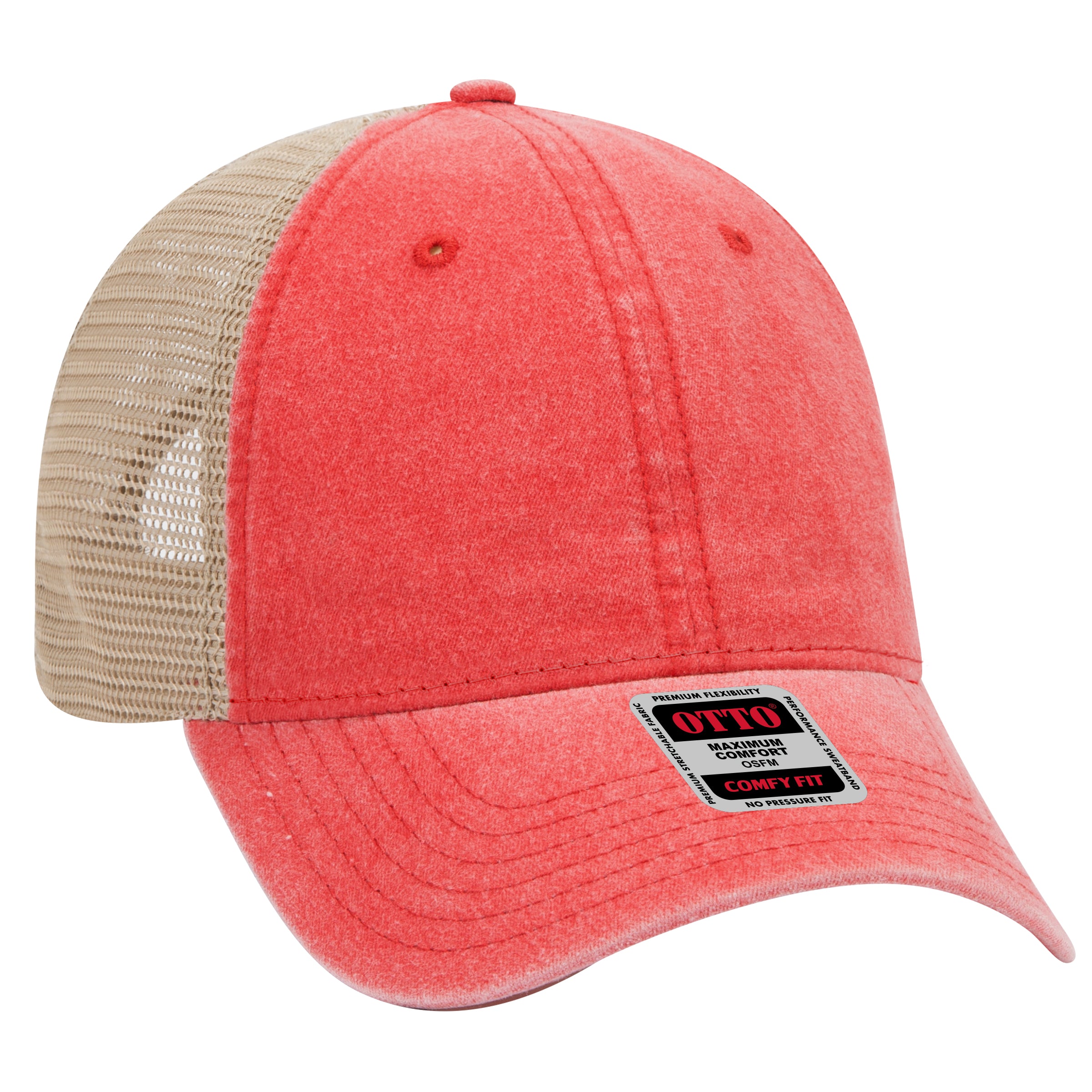 121-1202 OTTO CAP "OTTO COMFY FIT" 6 Panel Low Profile Mesh Back Trucker Hat