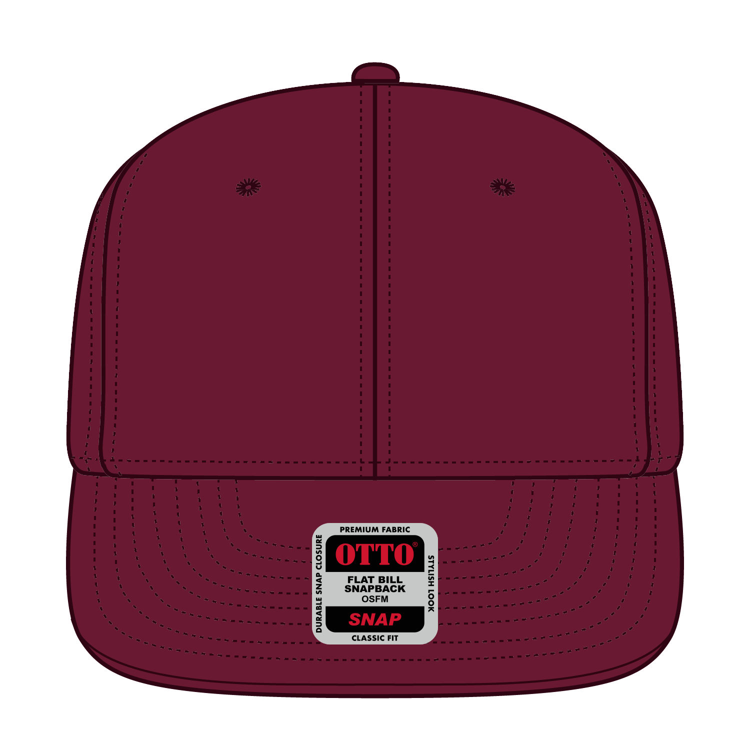 125-978 OTTO CAP "OTTO SNAP" 6 Panel Pro Style Snapback Hat