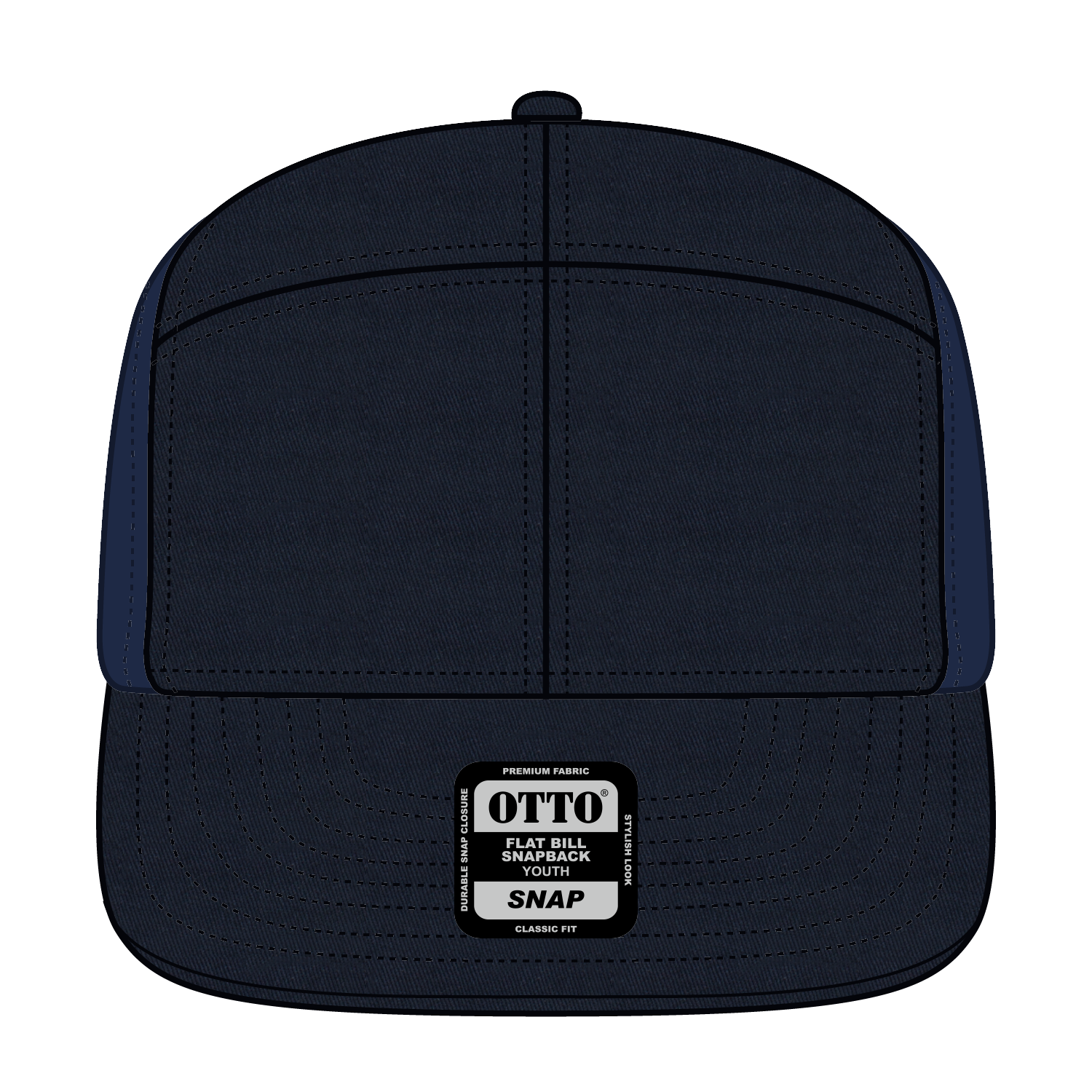 172-1298 OTTO CAP "OTTO SNAP" 7 Panel Mesh Back Trucker Snapback Hat