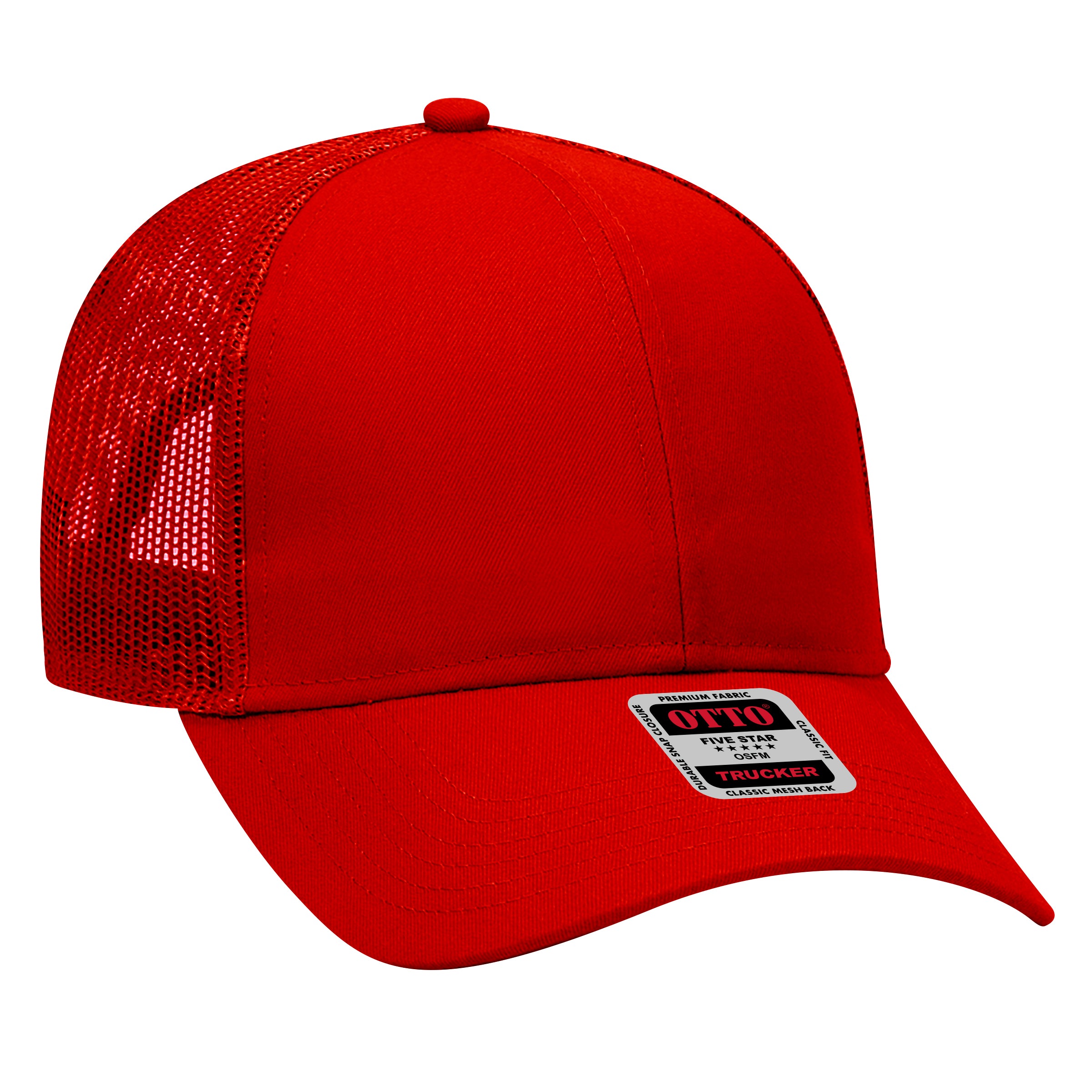 30-287 OTTO CAP 6 Panel Mid Profile Mesh Back Trucker Hat