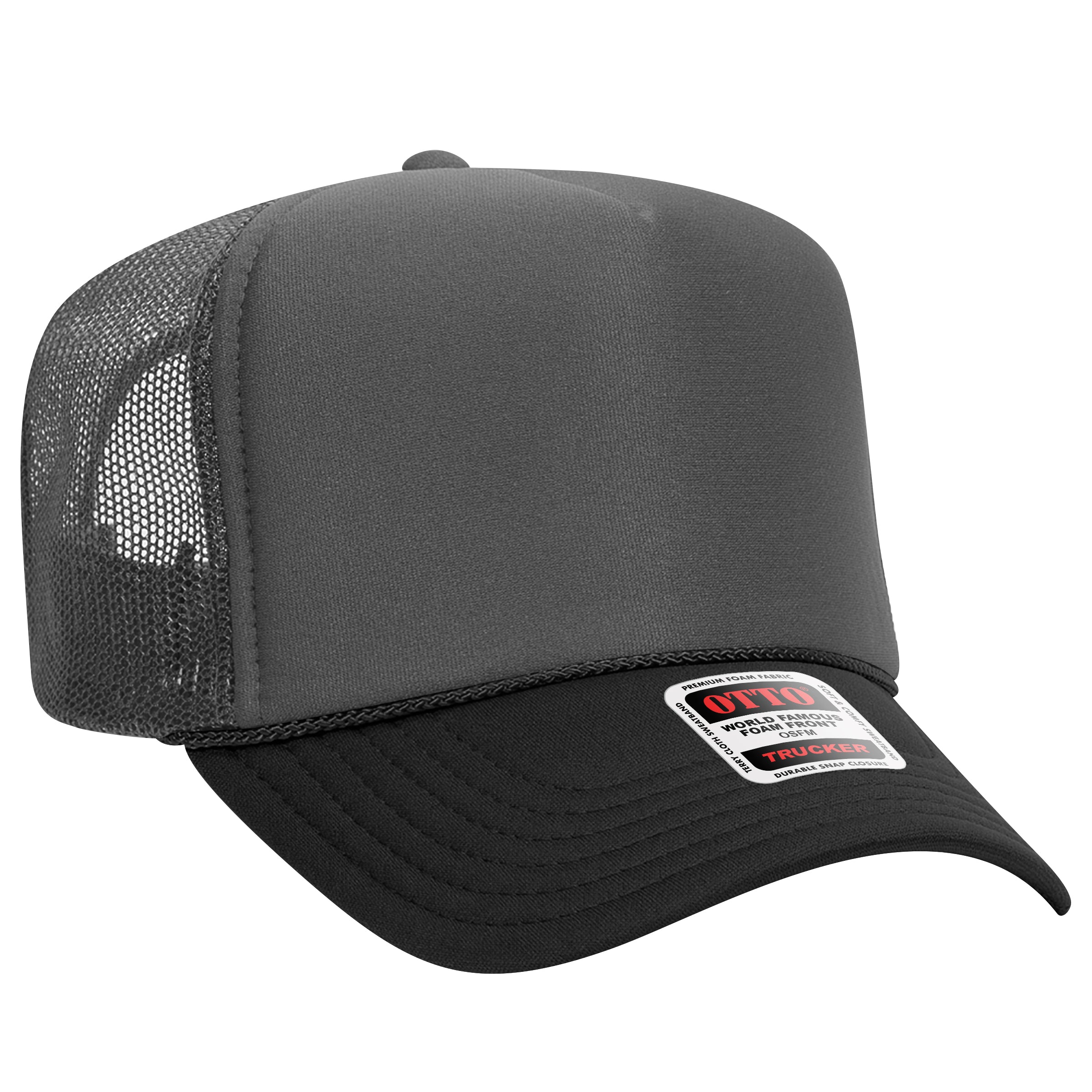 39-165 OTTO CAP 5 Panel High Crown Mesh Back Trucker Hat