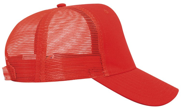 30-1103 OTTO CAP 6 Panel Mid Profile Mesh Back Trucker Hat