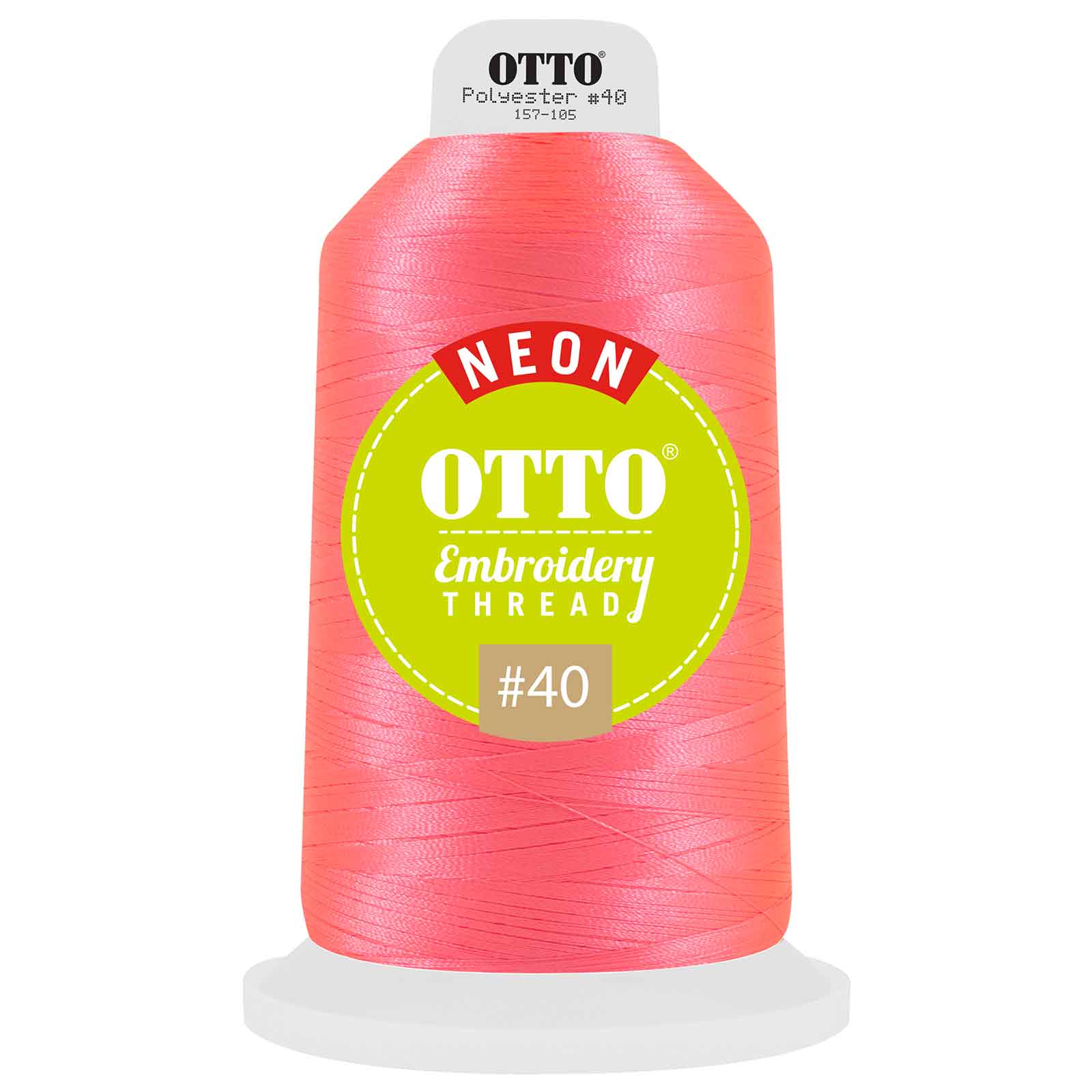 157-105 OTTO Embroidery Neon Thread #40 5,500 yd. King Cone
