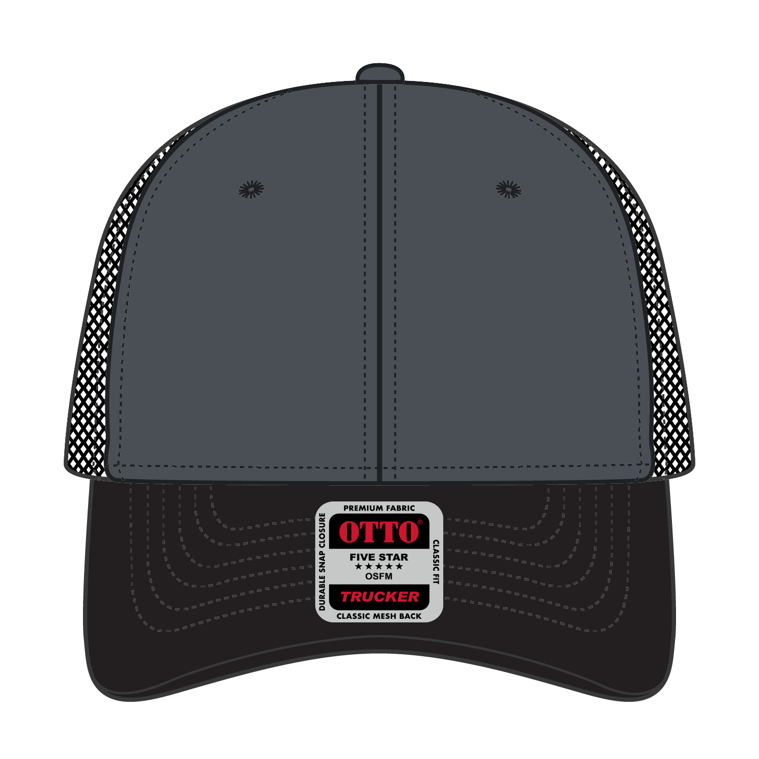 83-473 OTTO CAP 6 Panel Low Profile Mesh Back Trucker Hat