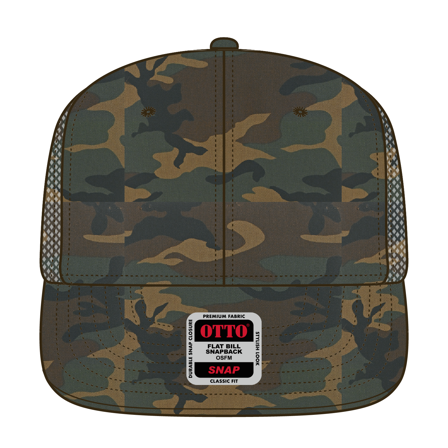 141-1070 OTTO CAP "OTTO SNAP" 6 Panel Pro Style Mesh Back Trucker Snapback Hat