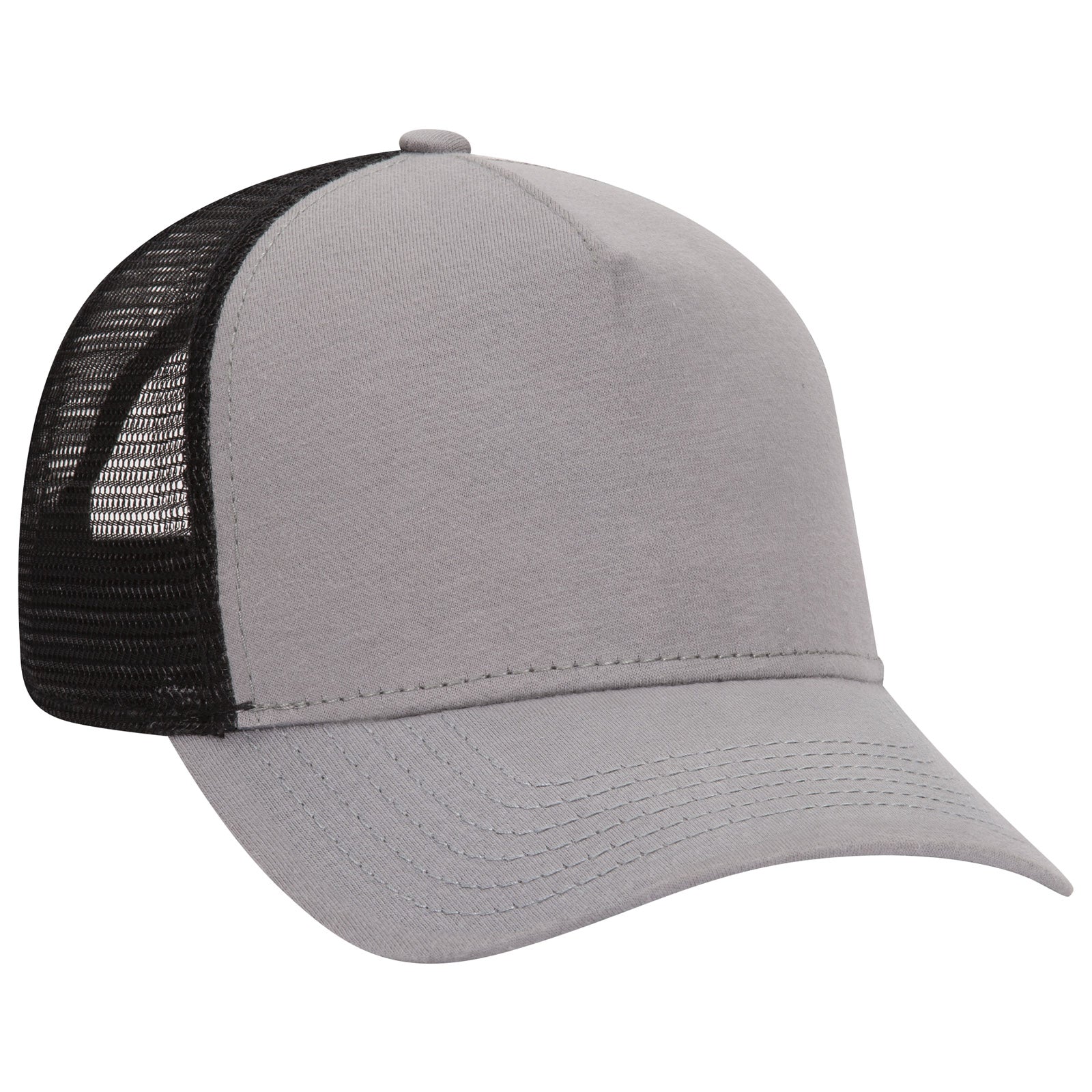 32-934 OTTO CAP 5 Panel Mid Profile Mesh Back Trucker Hat