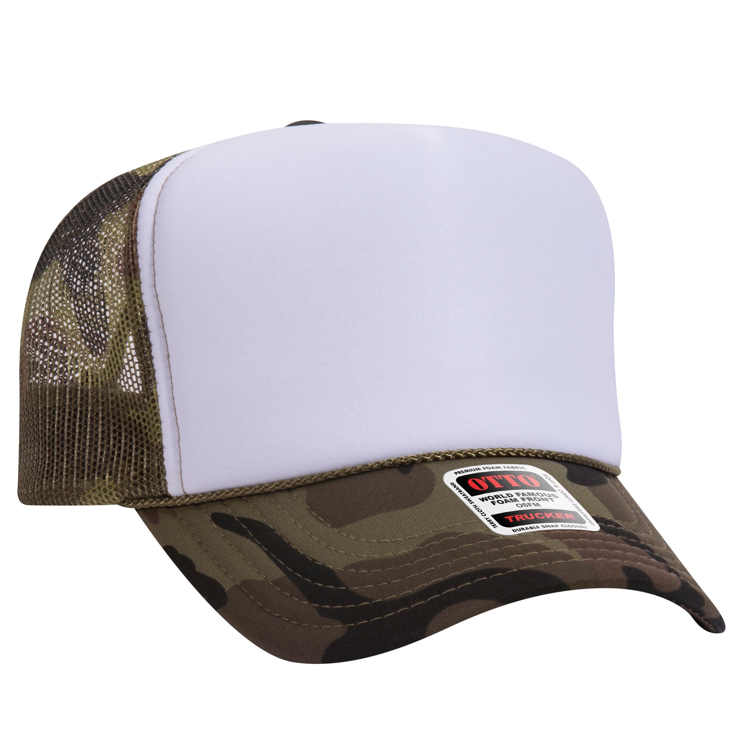 39-165 OTTO CAP 5 Panel High Crown Mesh Back Trucker Hat