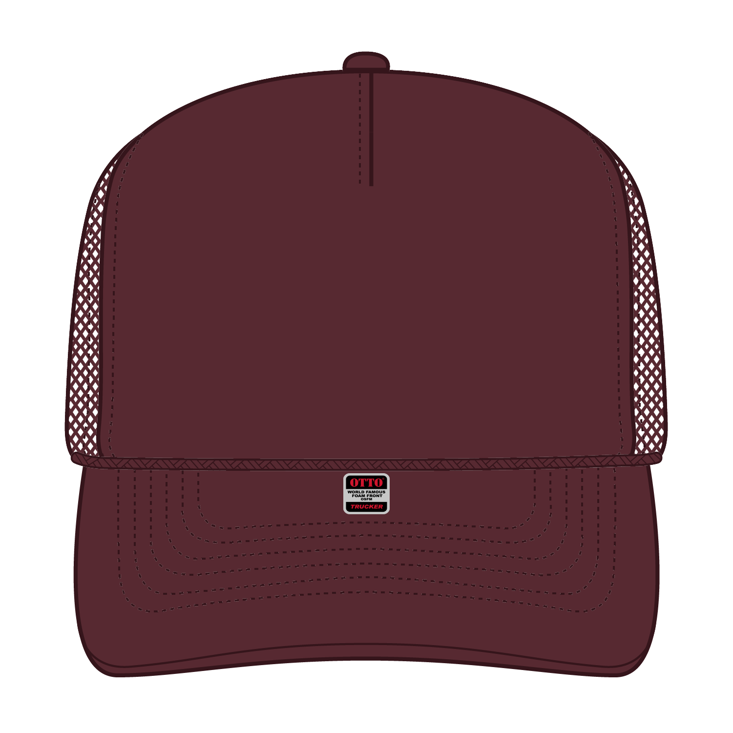 39-165 OTTO CAP 5 Panel High Crown Mesh Back Trucker Hat