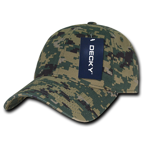Decky 216 Relaxed Cotton Camo Cap with adjustable strap and curved brim.