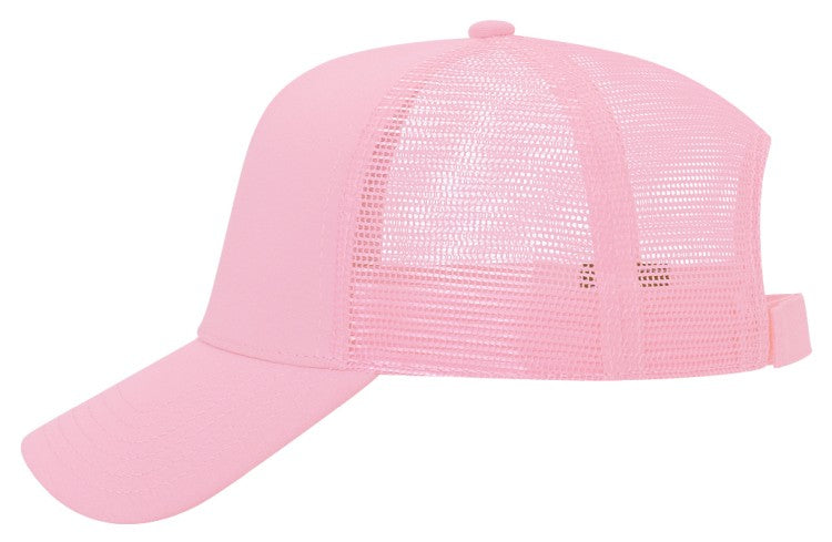 32-934 OTTO CAP 5 Panel Mid Profile Mesh Back Trucker Hat