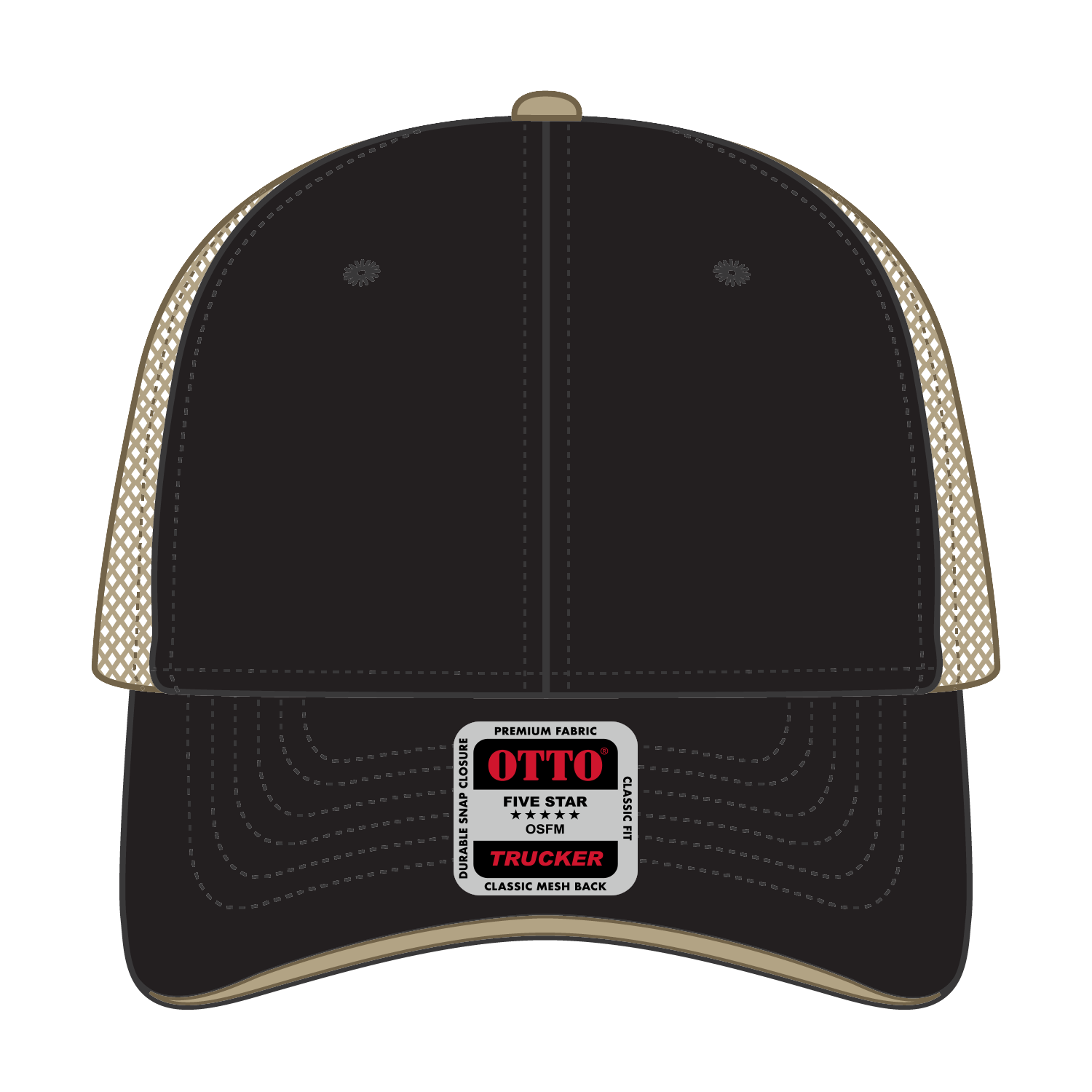 122-945 OTTO CAP 6 Panel Low Profile Mesh Back Trucker Hat