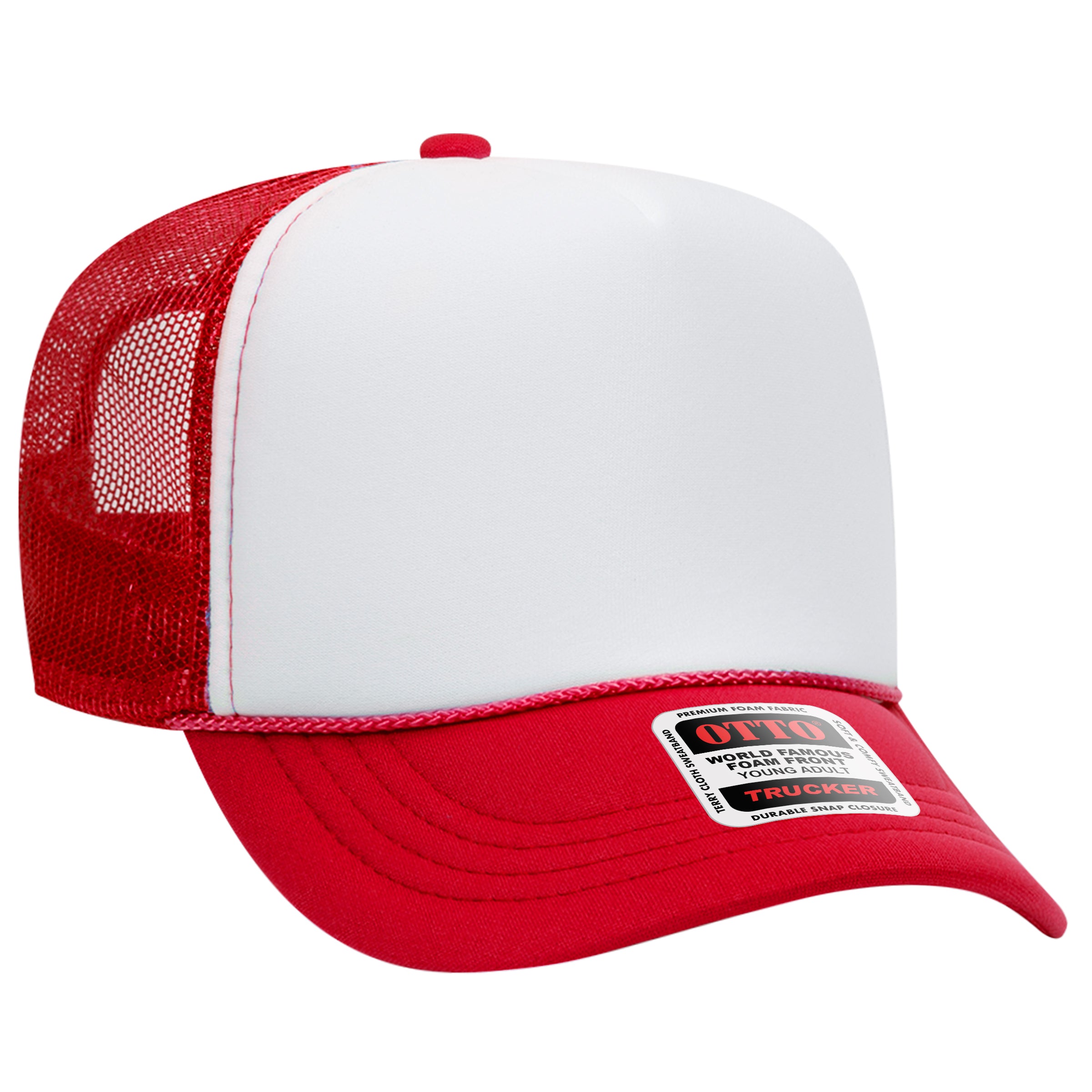 39-165 OTTO CAP 5 Panel High Crown Mesh Back Trucker Hat