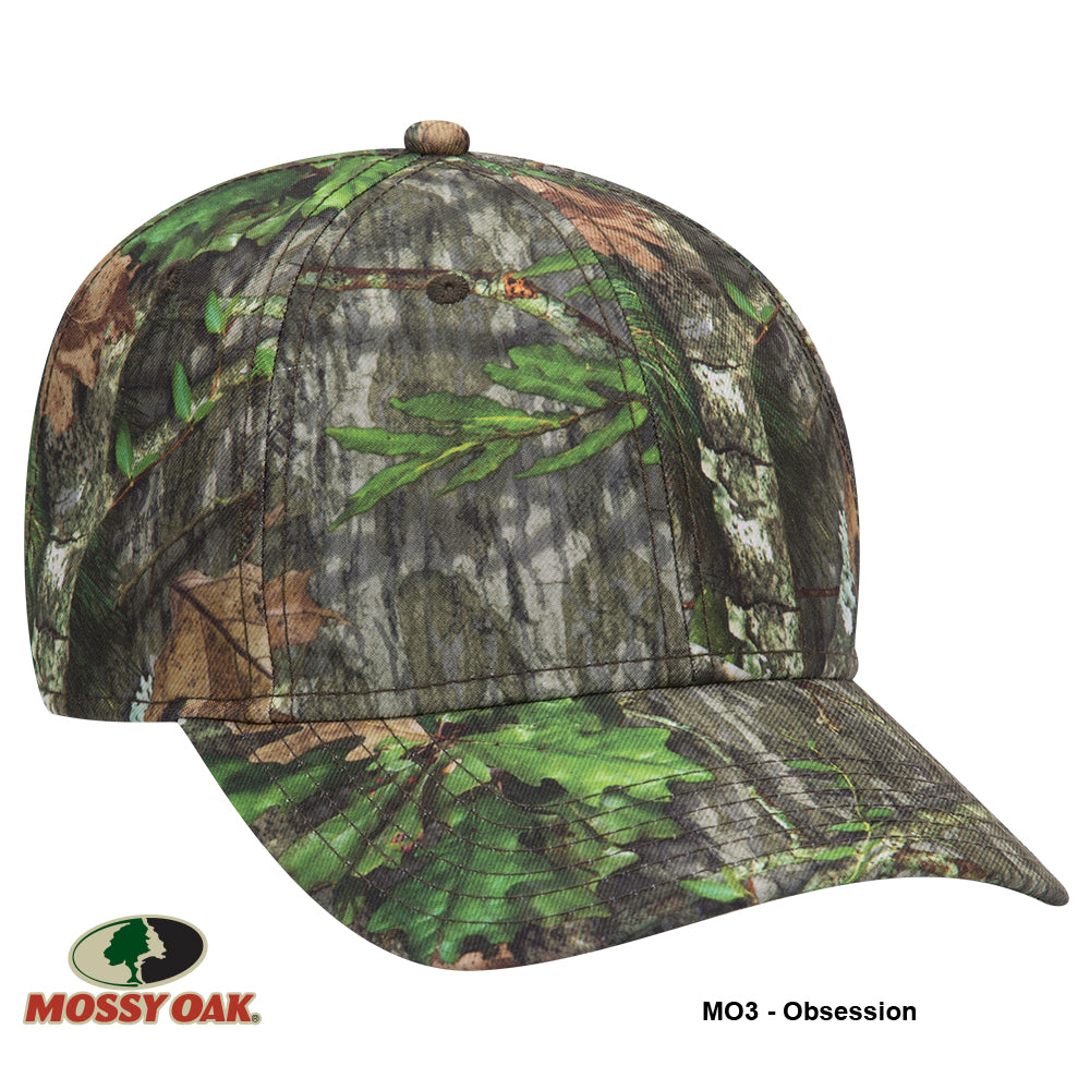 171-1295 OTTO CAP Mossy Oak Camouflage Superior Polyester Twill 6 Panel Low Profile Baseball Cap