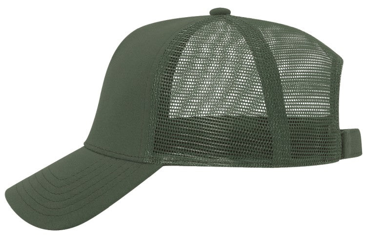 32-934 OTTO CAP 5 Panel Mid Profile Mesh Back Trucker Hat