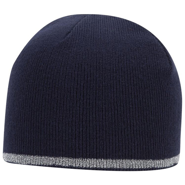 91-1237 OTTO CAP 9" Classic Knit Beanie w/ Reflective Stripe