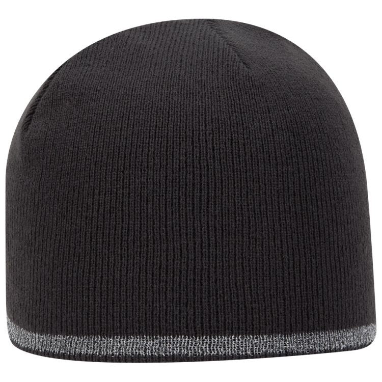 91-1237 OTTO CAP 9" Classic Knit Beanie w/ Reflective Stripe
