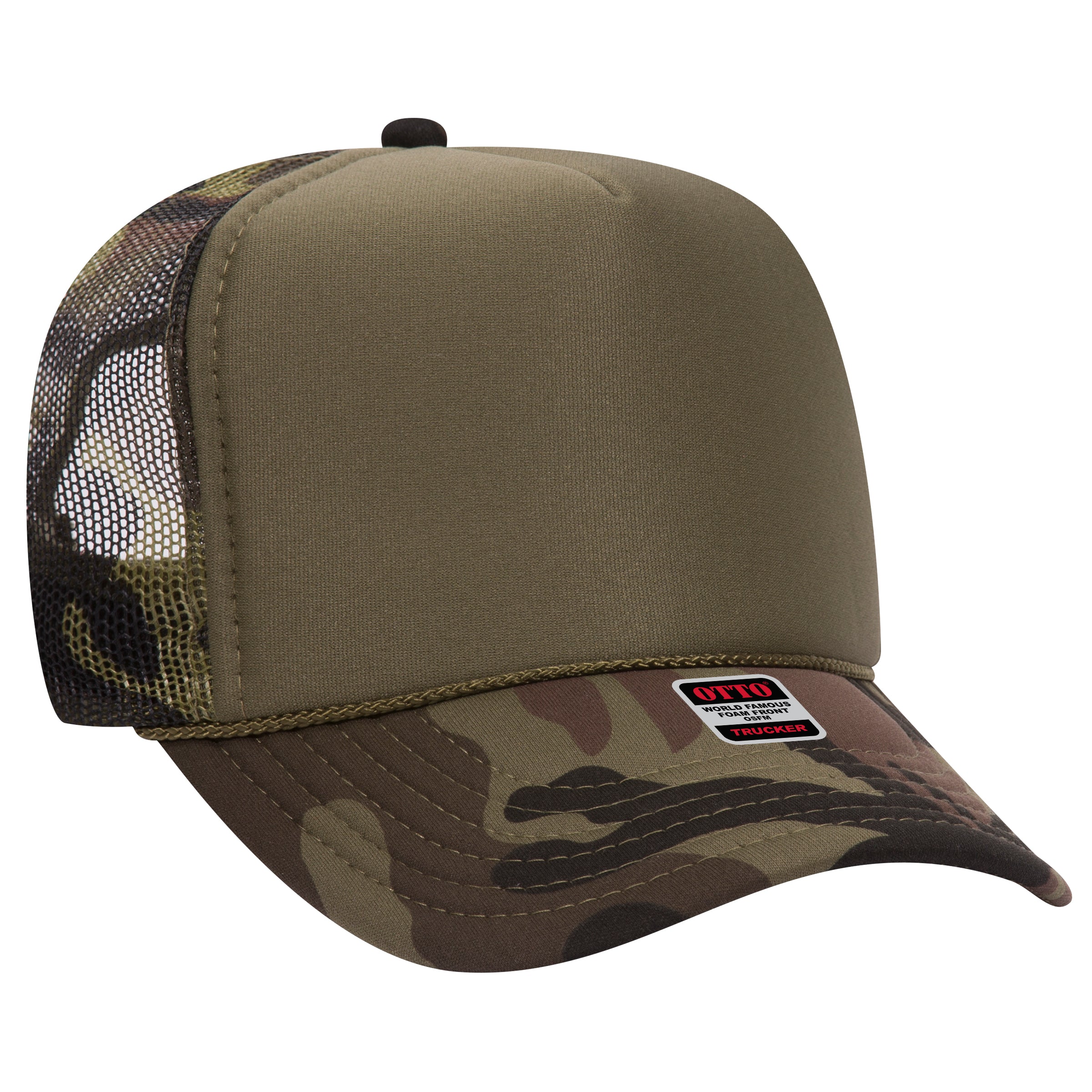 39-165 OTTO CAP 5 Panel High Crown Mesh Back Trucker Hat
