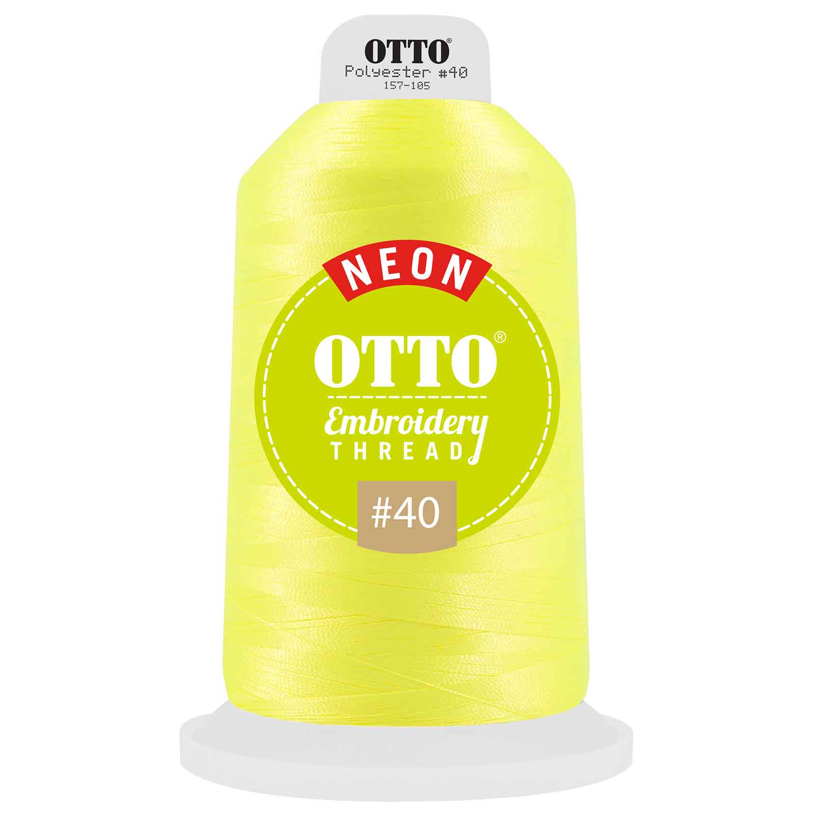 157-105 OTTO Embroidery Neon Thread #40 5,500 yd. King Cone