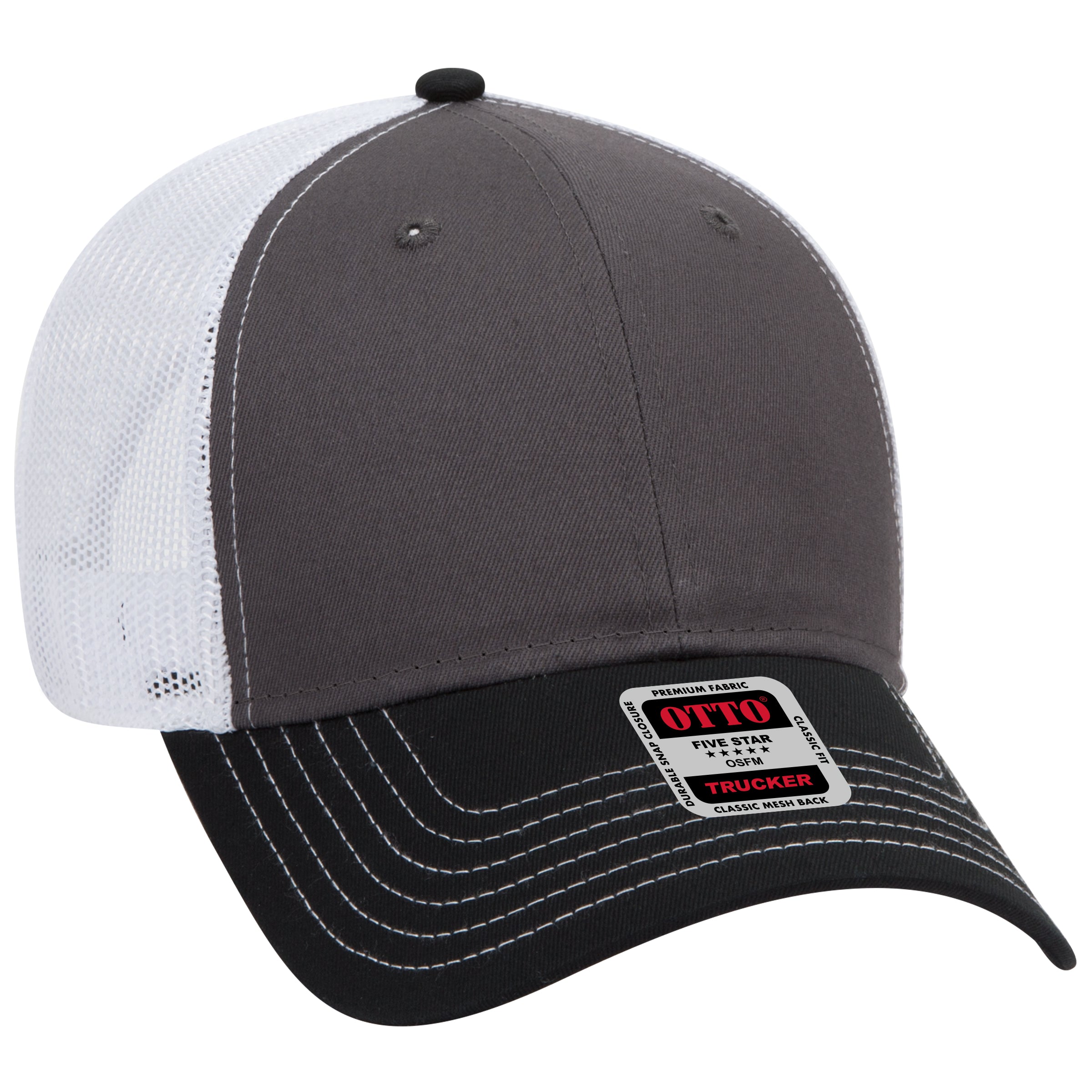 83-1239 OTTO CAP 6 Panel Low Profile Mesh Back Trucker Hat