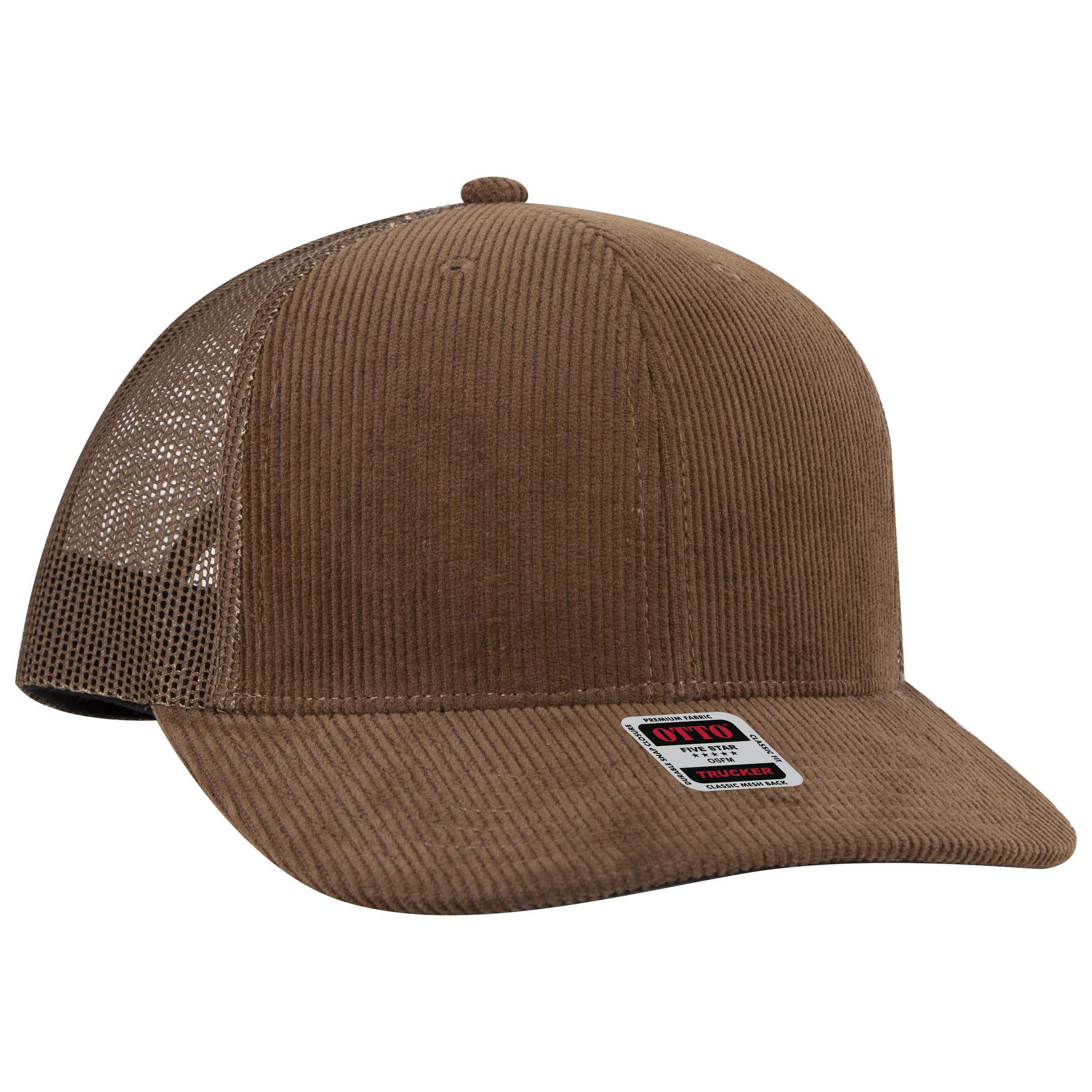 112-1 OTTO Cap 6 Panel Mid Profile Mesh Back Trucker Hat