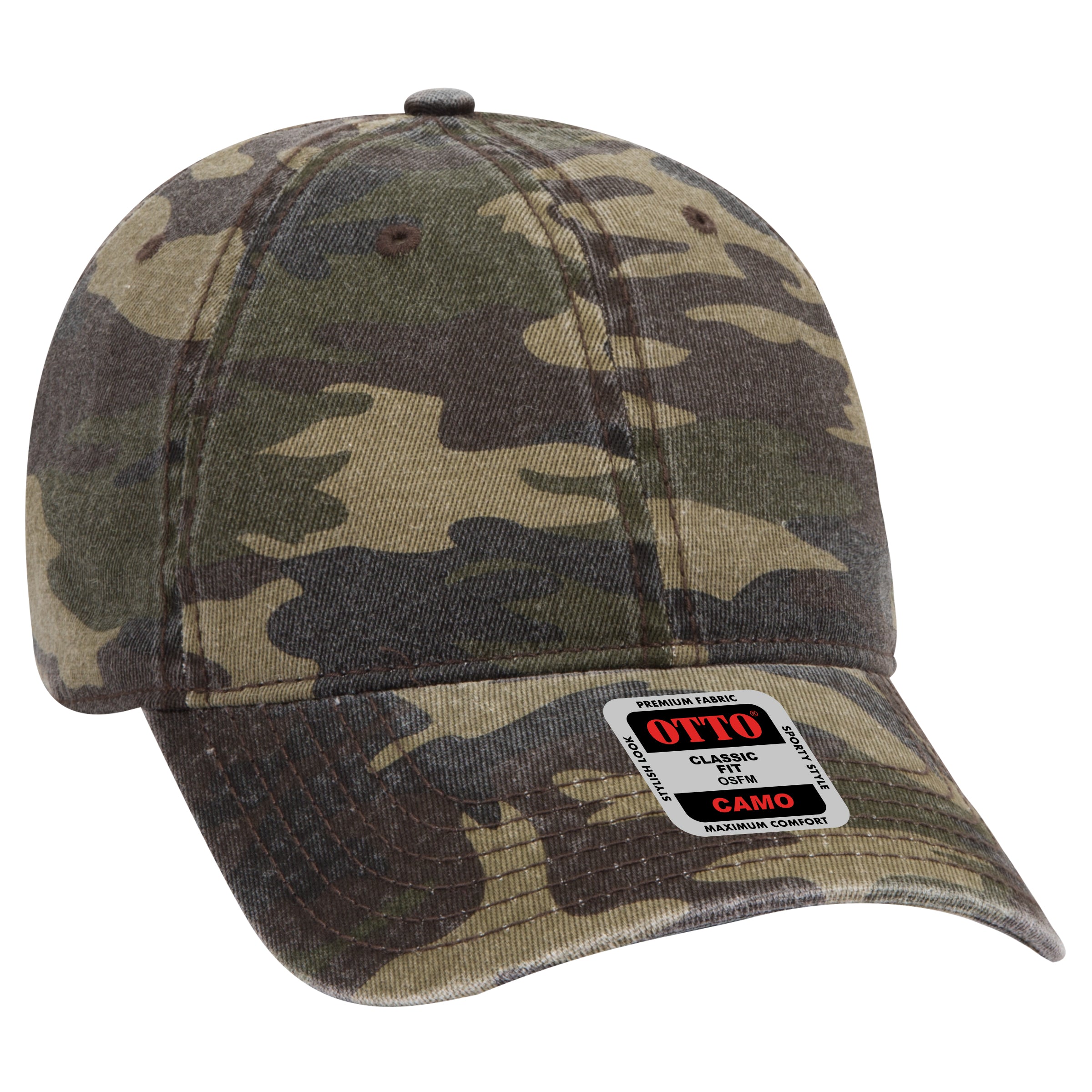 103-713 OTTO CAP Camouflage 6 Panel Low Profile Baseball Cap