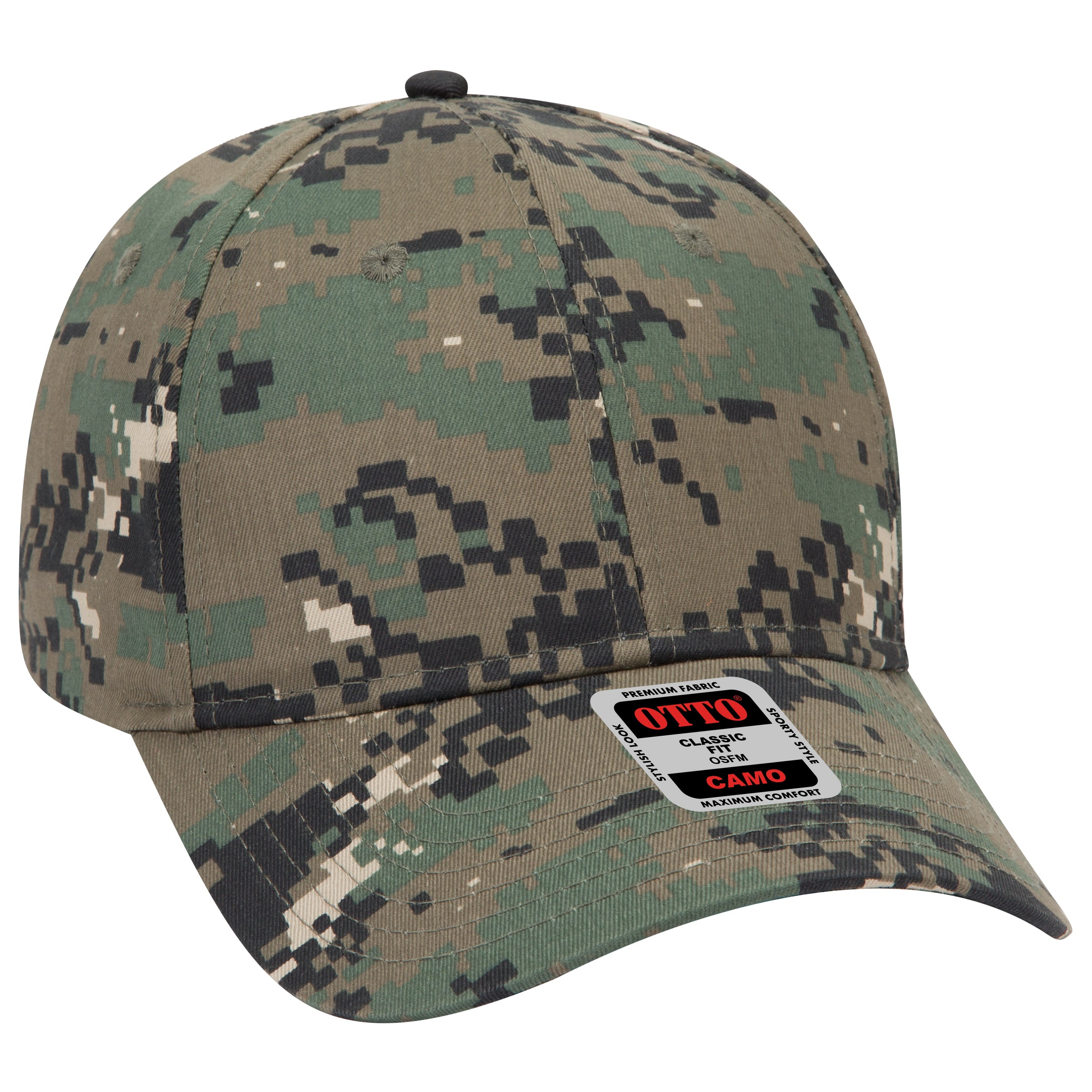 78-353 OTTO CAP Camouflage 6 Panel Low Profile Baseball Cap