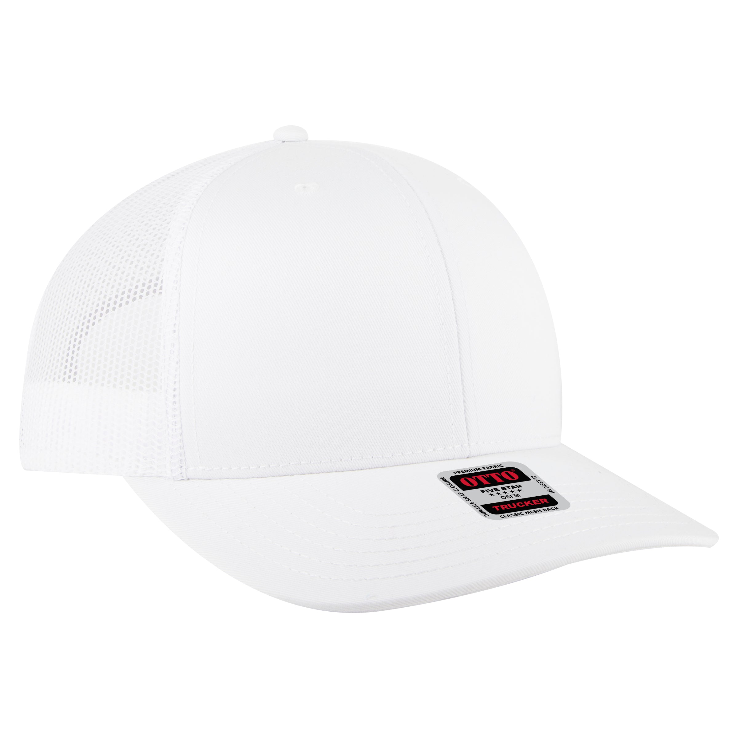 112-1 OTTO Cap 6 Panel Mid Profile Mesh Back Trucker Hat