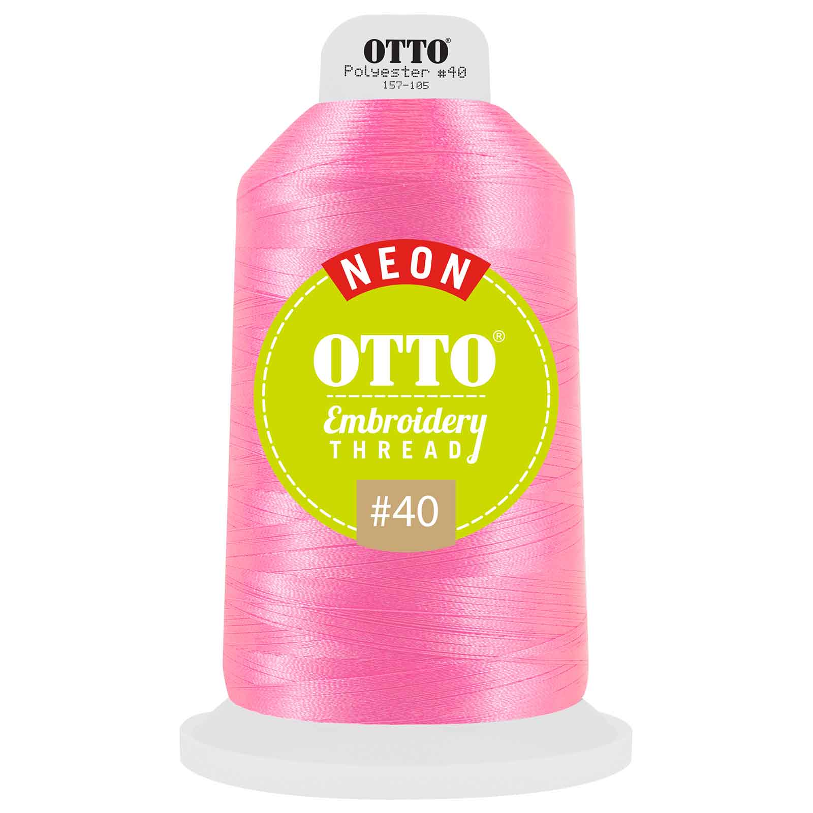 157-105 OTTO Embroidery Neon Thread #40 5,500 yd. King Cone