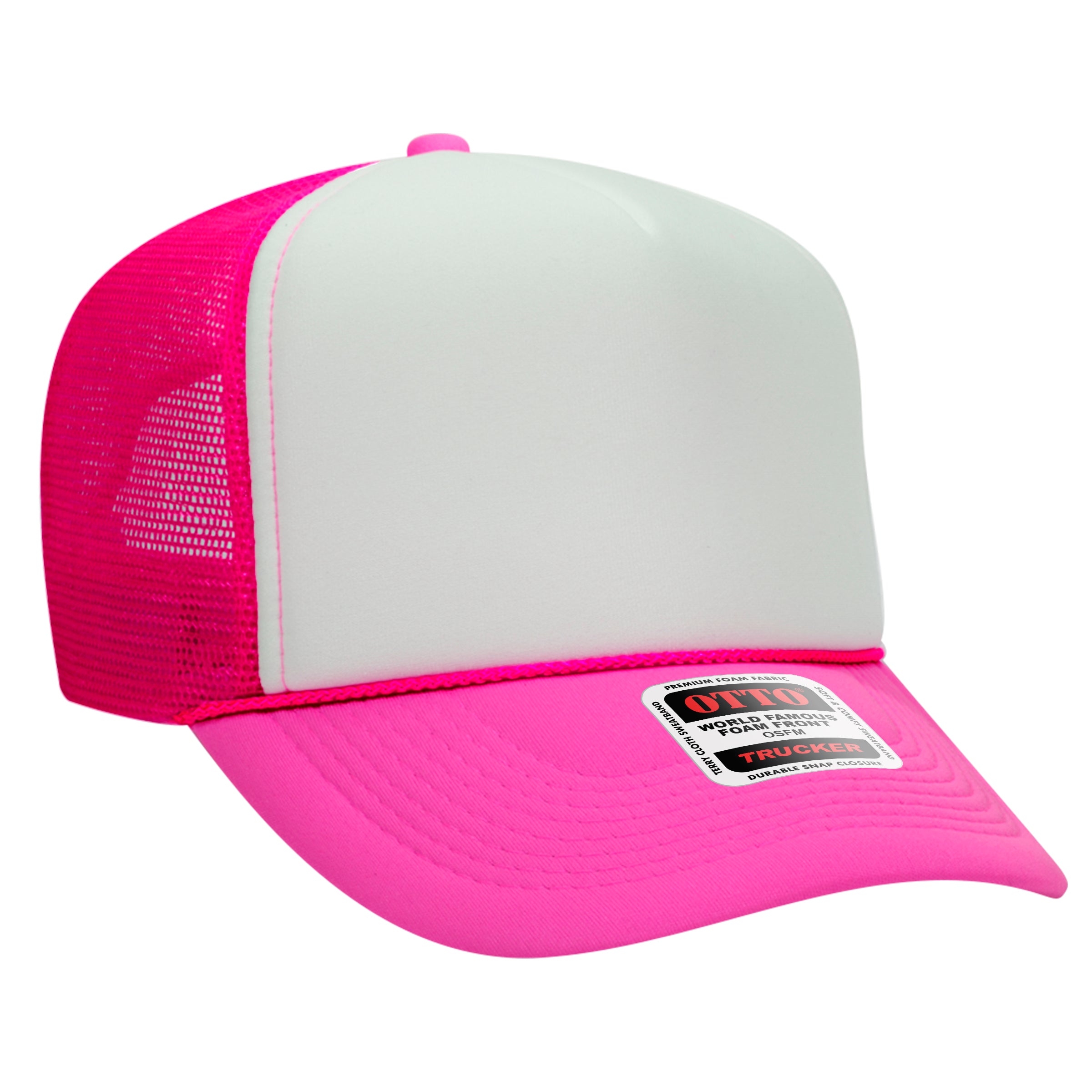 39-165 OTTO CAP 5 Panel High Crown Mesh Back Trucker Hat