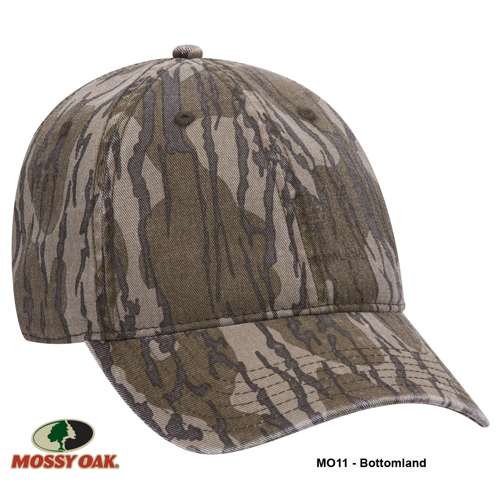 171-1296 OTTO CAP Mossy Oak Camouflage Garment Washed 6 Panel Low Profile Baseball Cap