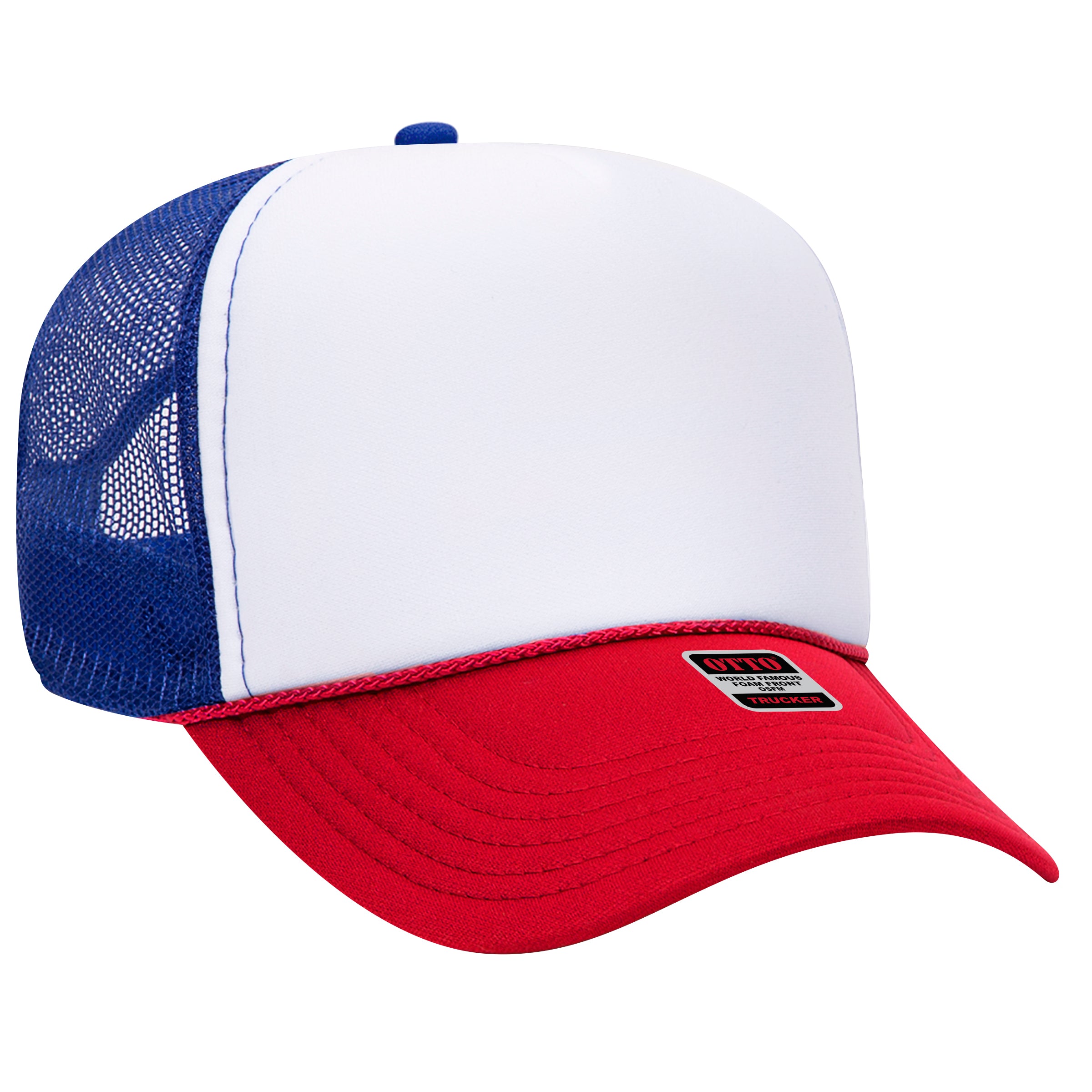 32-467 OTTO CAP 5 Panel Mid Profile Mesh Back Trucker Hat