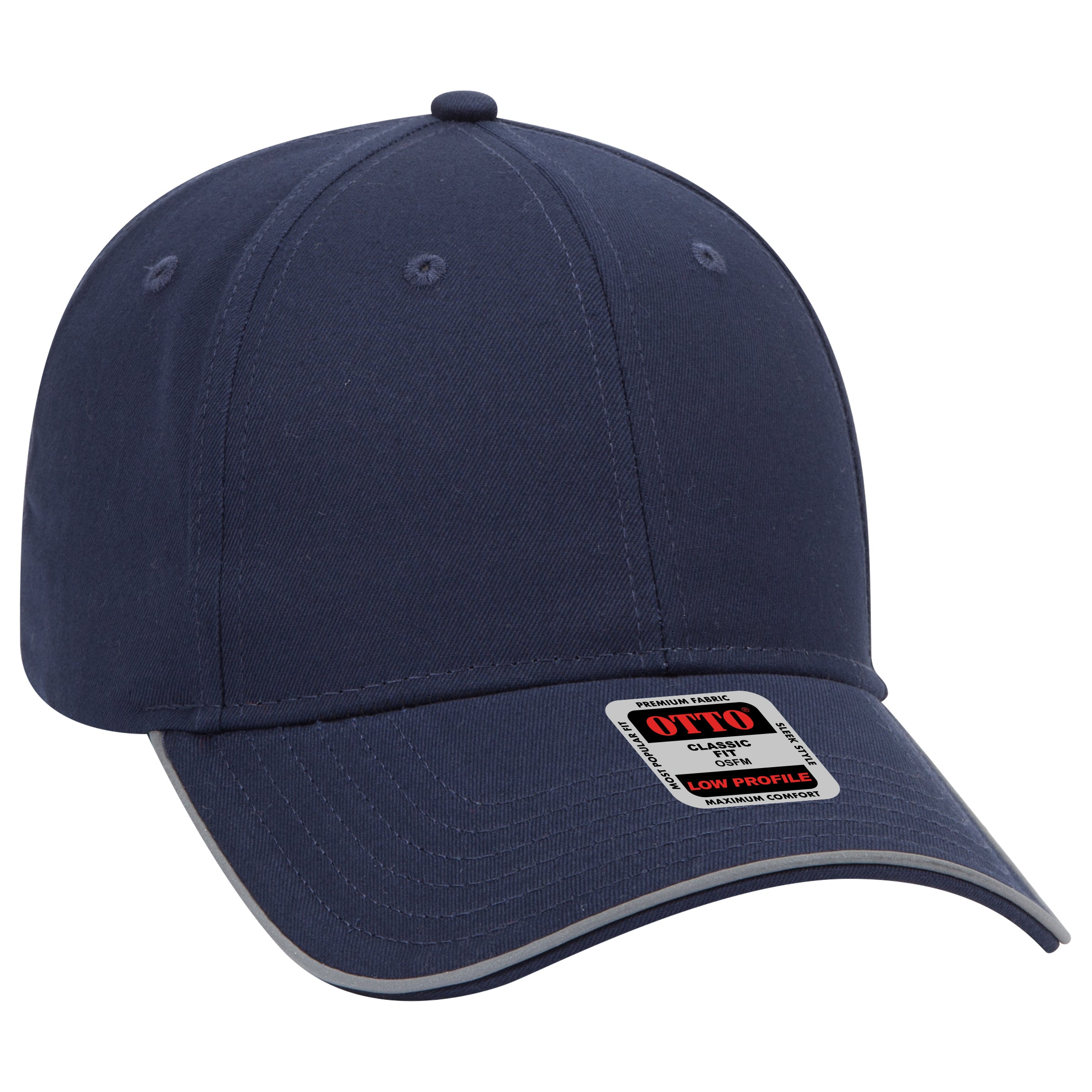 19-1261 OTTO CAP Reflective 6 Panel Low Profile Baseball Cap