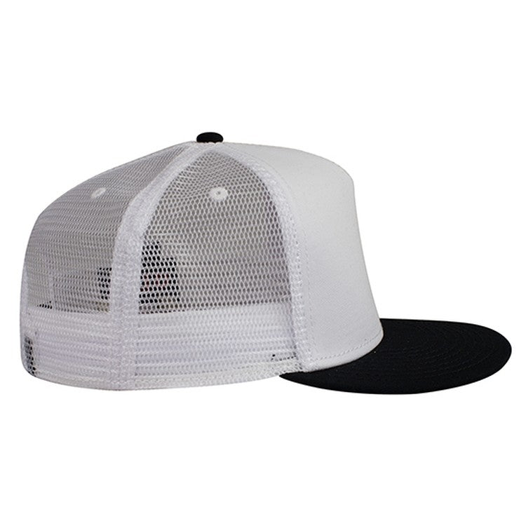 154-1124 OTTO CAP "OTTO SNAP" 5 Panel Mid Profile Mesh Back Trucker Snapback Hat