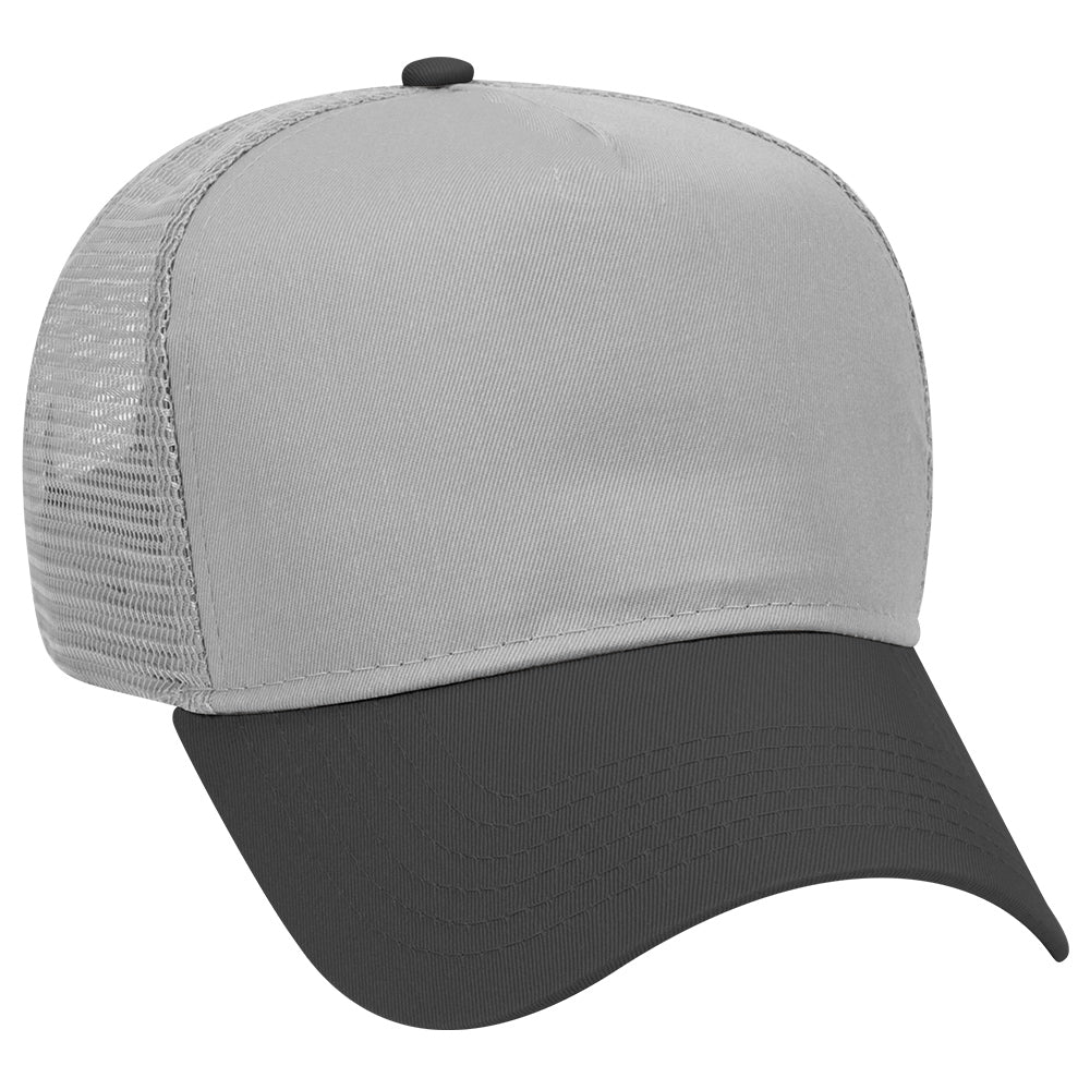32-285 OTTO CAP 5 Panel Mid Profile Mesh Back Trucker Hat