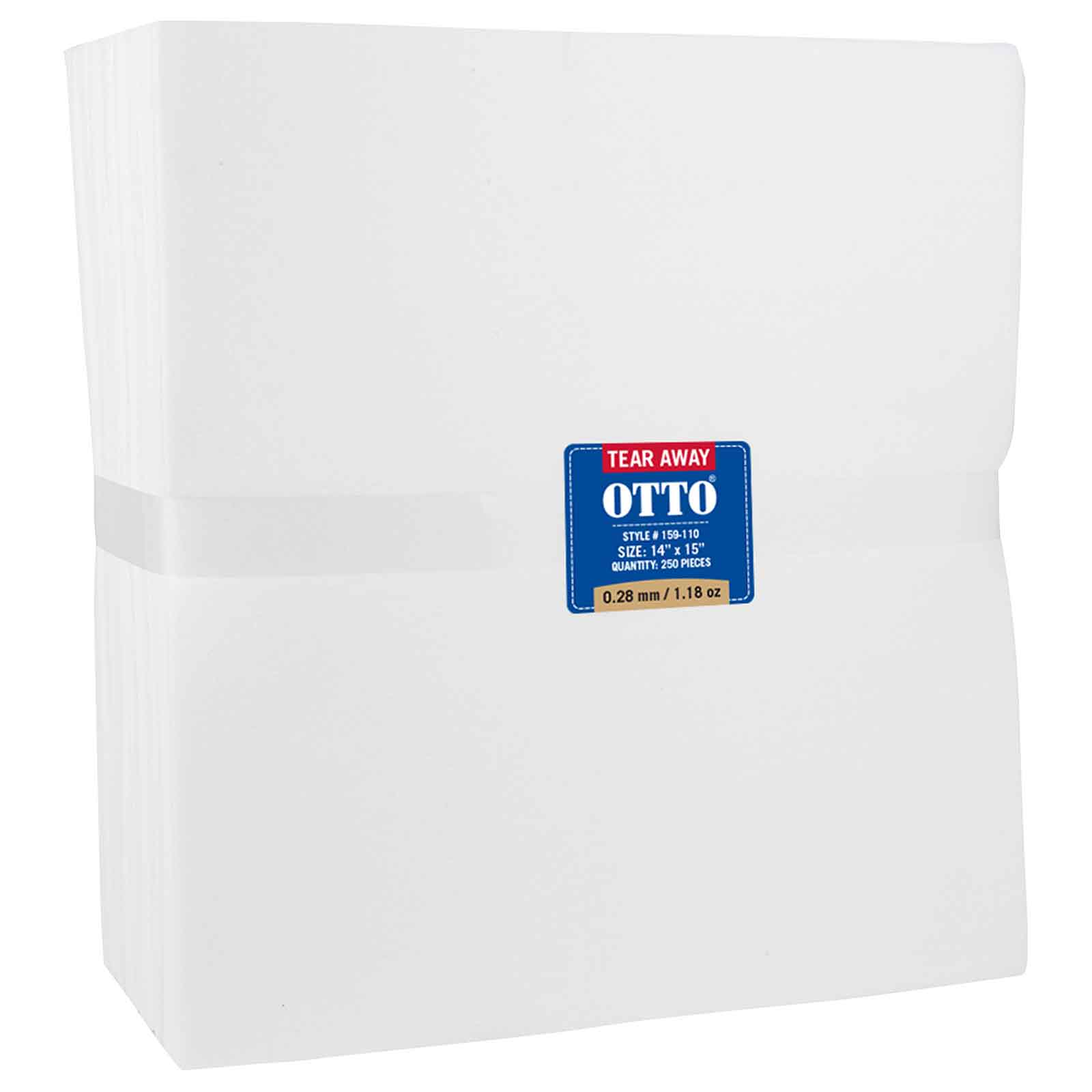 159-110 OTTO Embroidery Stabilizer Backing Tear Away Sheets