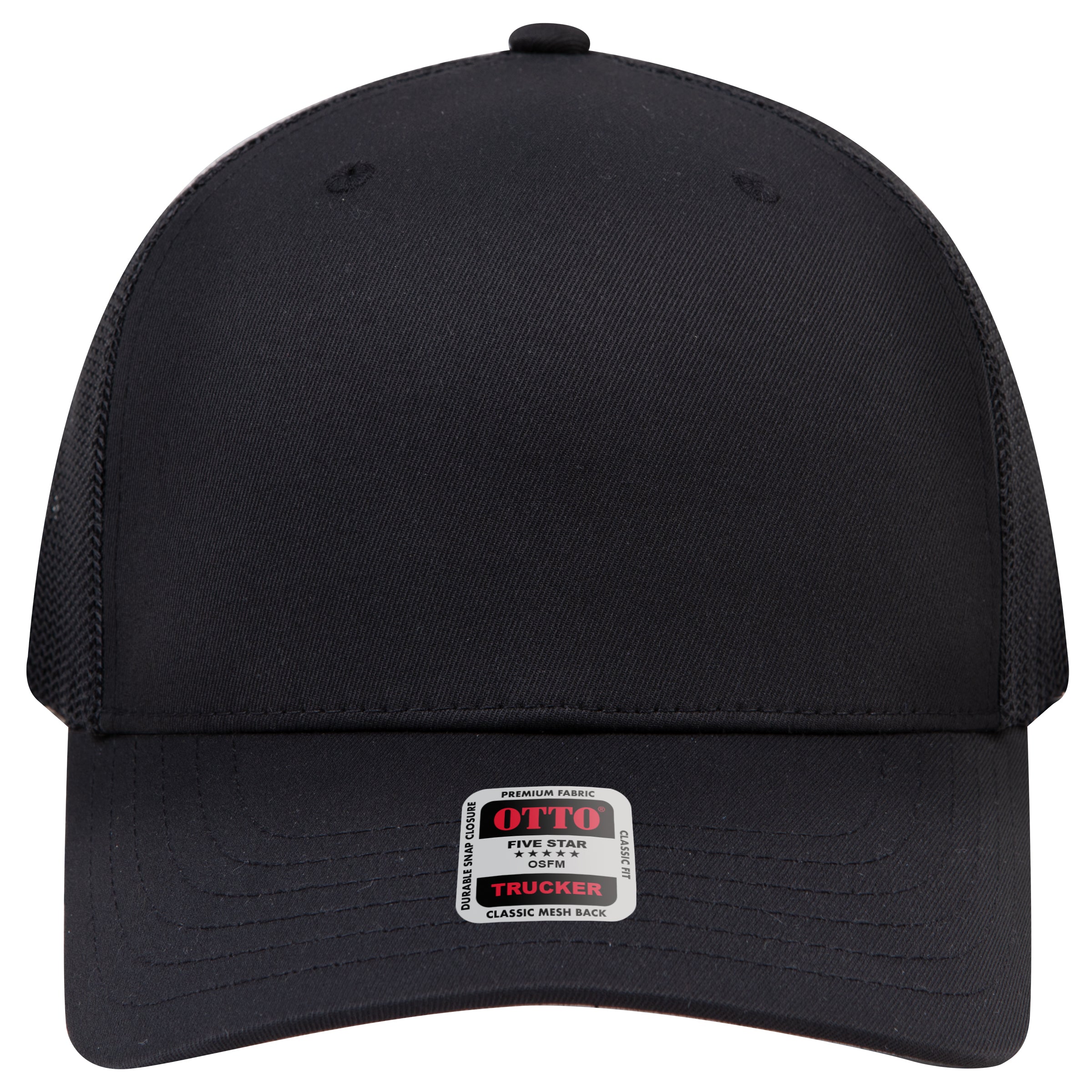 1120-1 OTTO CAP Seamless 6 Panel Mid Profile Mesh Back Trucker Hat