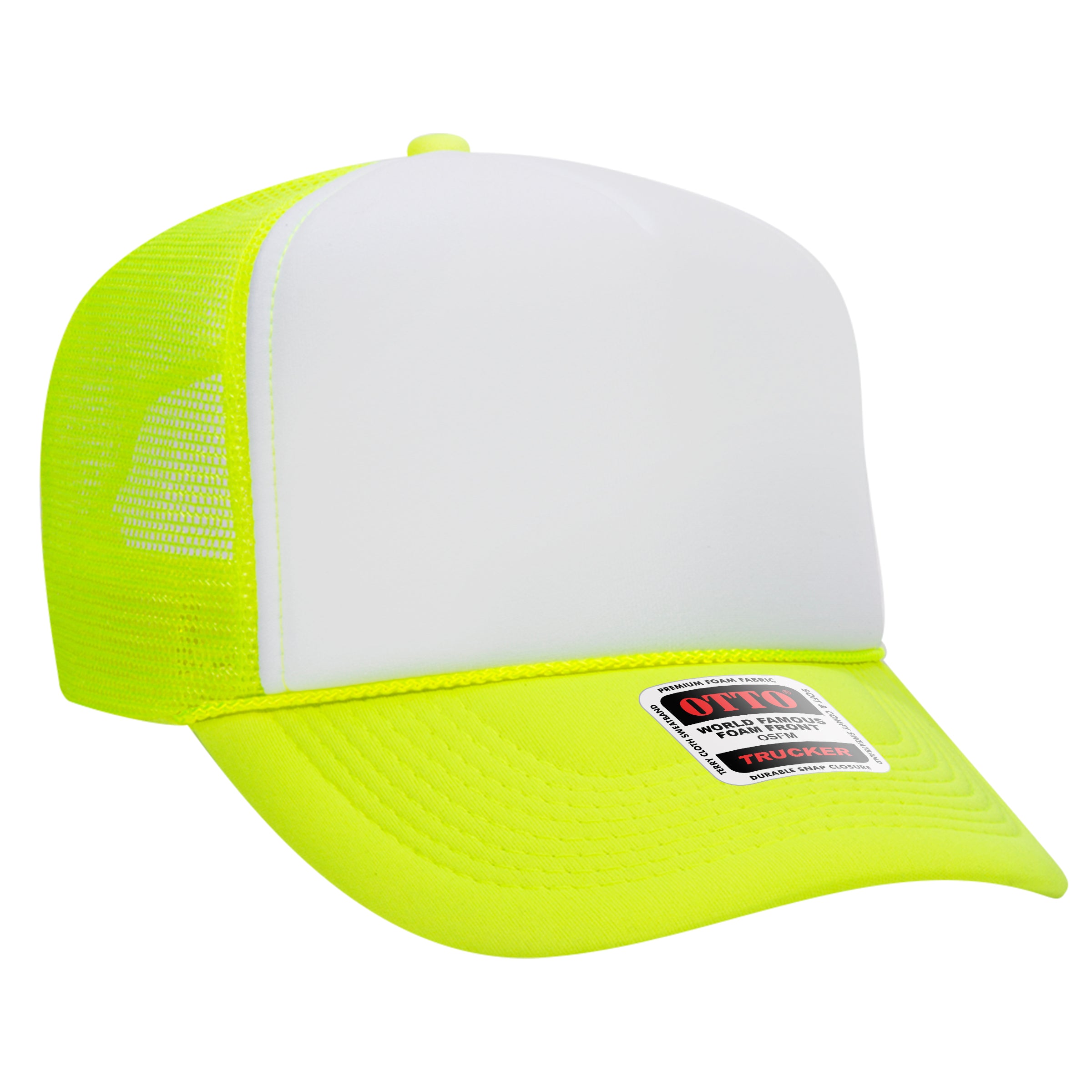 39-165 OTTO CAP 5 Panel High Crown Mesh Back Trucker Hat