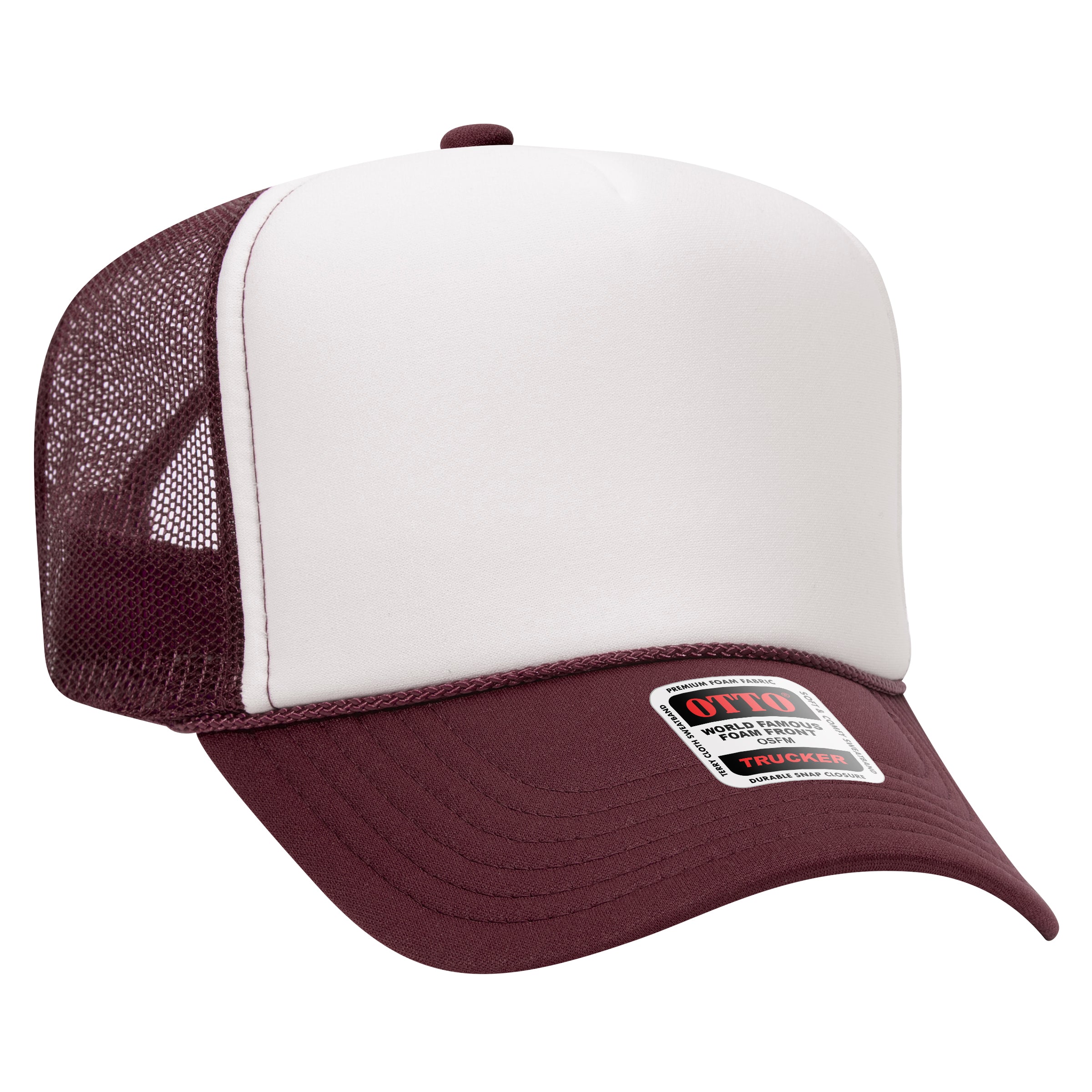39-165 OTTO CAP 5 Panel High Crown Mesh Back Trucker Hat