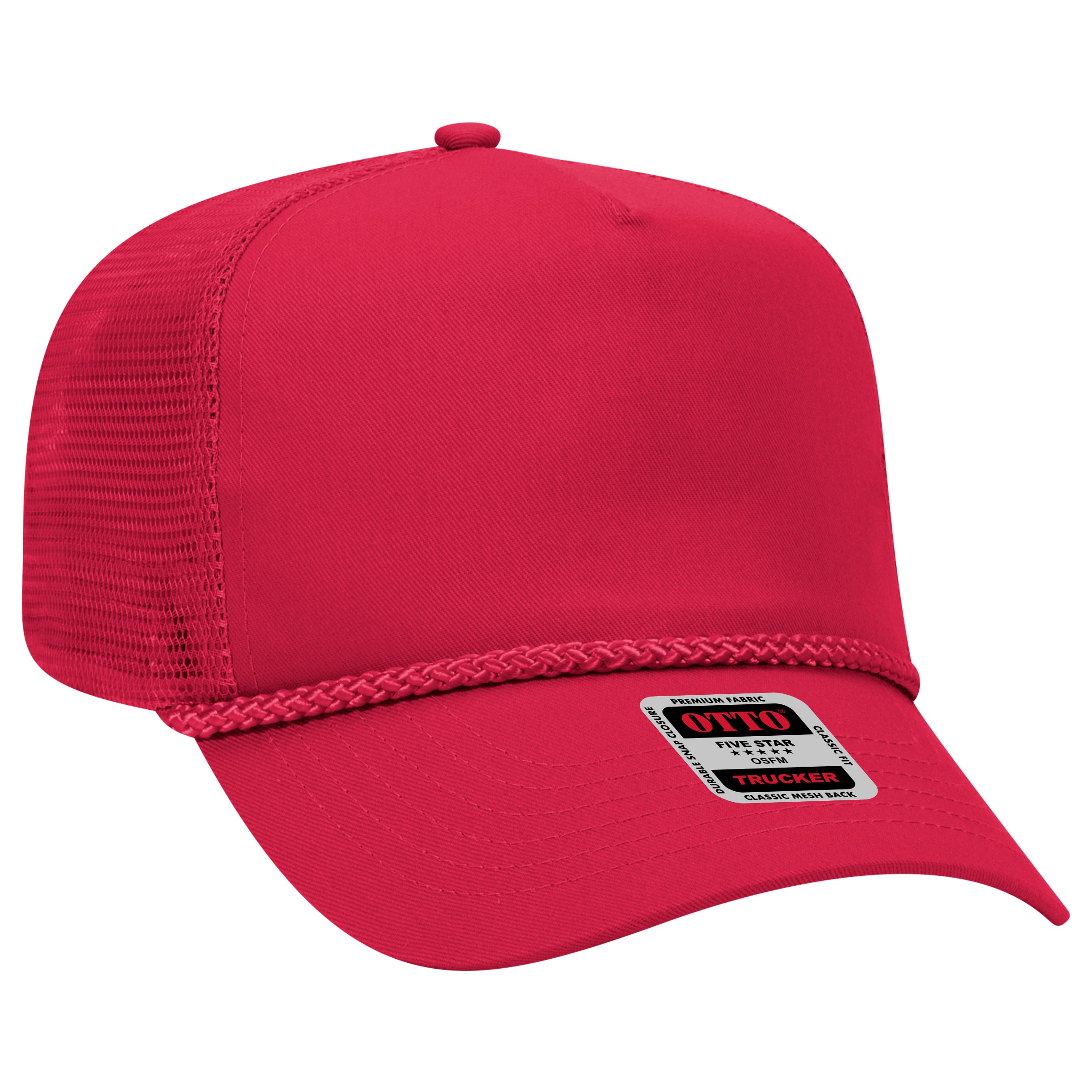 39-071 OTTO CAP 5 Panel Mid Profile Mesh Back Trucker Hat