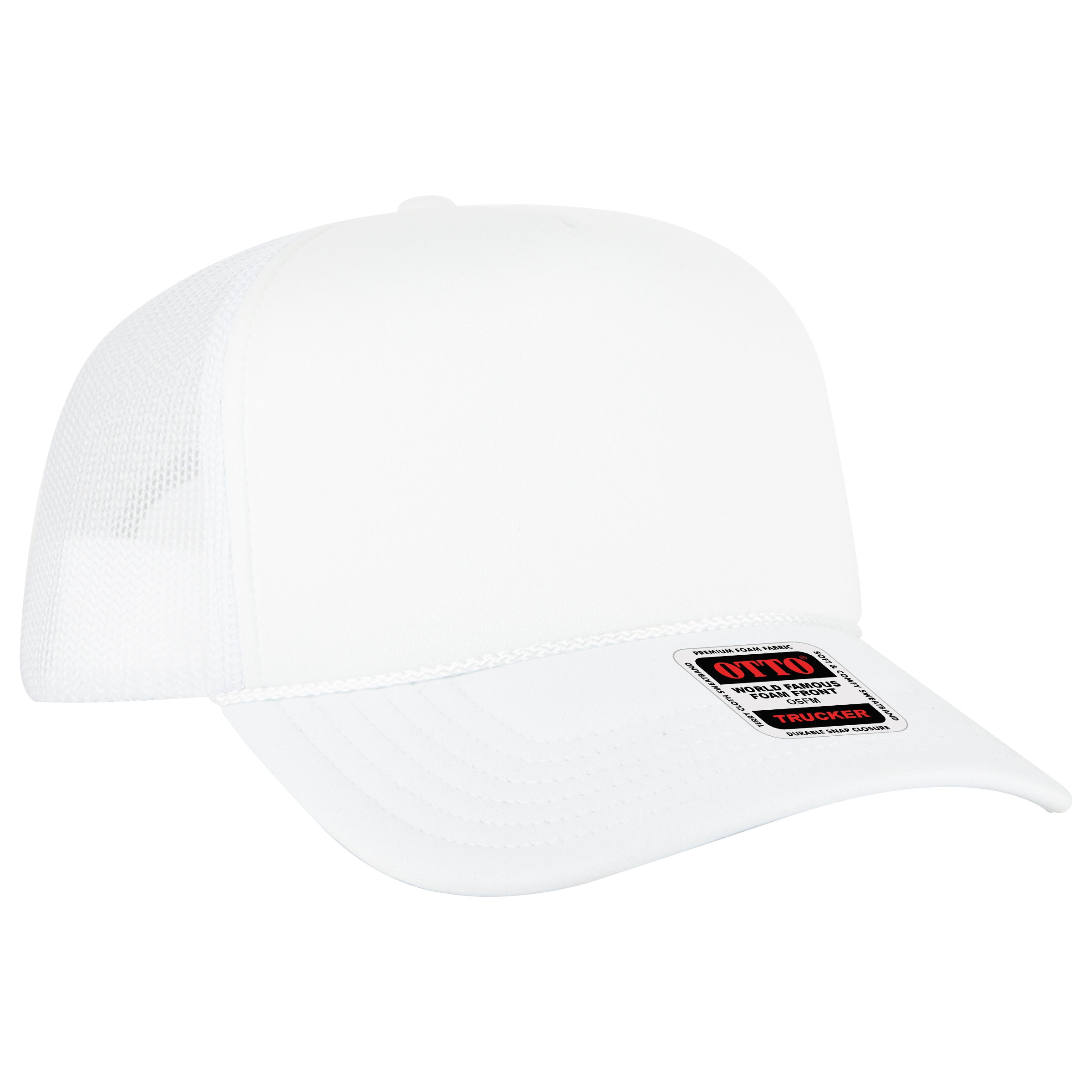 3932-1 OTTO CAP 5 Panel High Crown Polyester Foam Front Mesh Back Trucker Hat