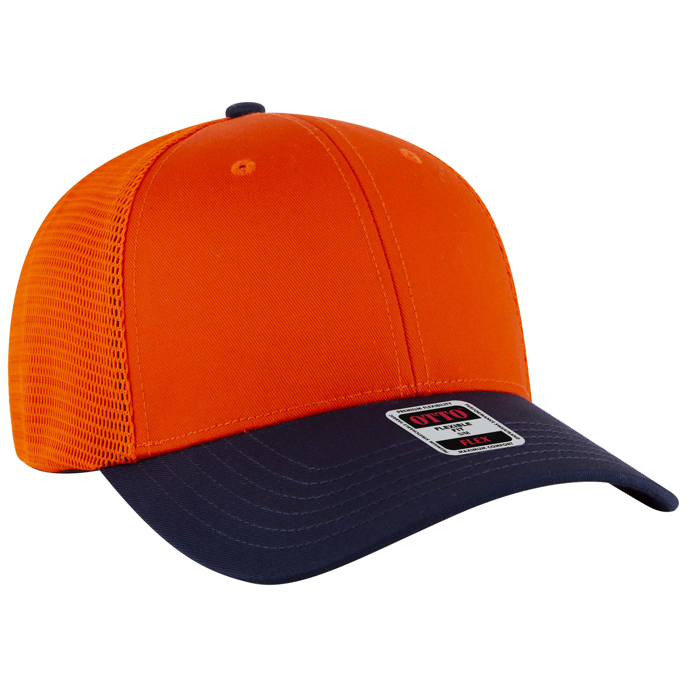 135-2 OTTO CAP "OTTO FLEX" 6 Panel Low Profile Mesh Back Trucker Hat