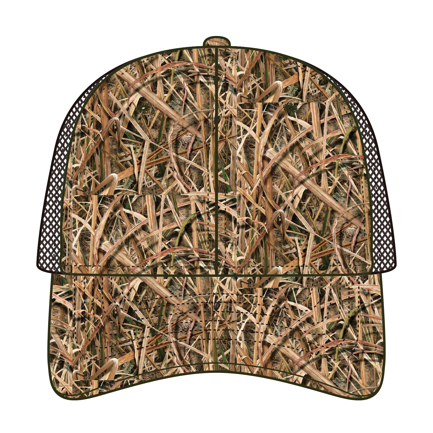 171-1293 OTTO CAP Mossy Oak Camouflage Superior Polyester Twill 6 Panel Low Profile Mesh Back Baseball Cap