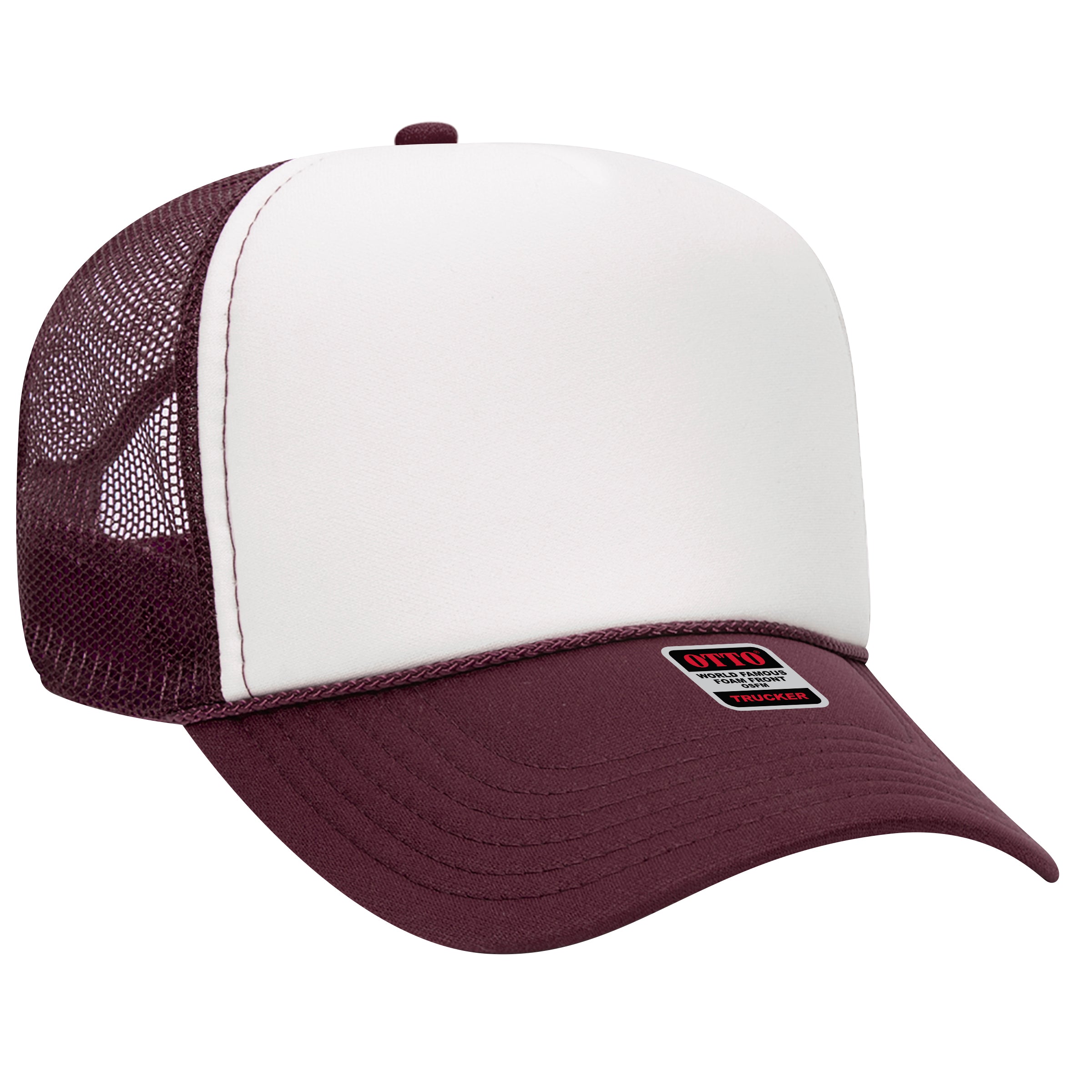 32-467 OTTO CAP 5 Panel Mid Profile Mesh Back Trucker Hat