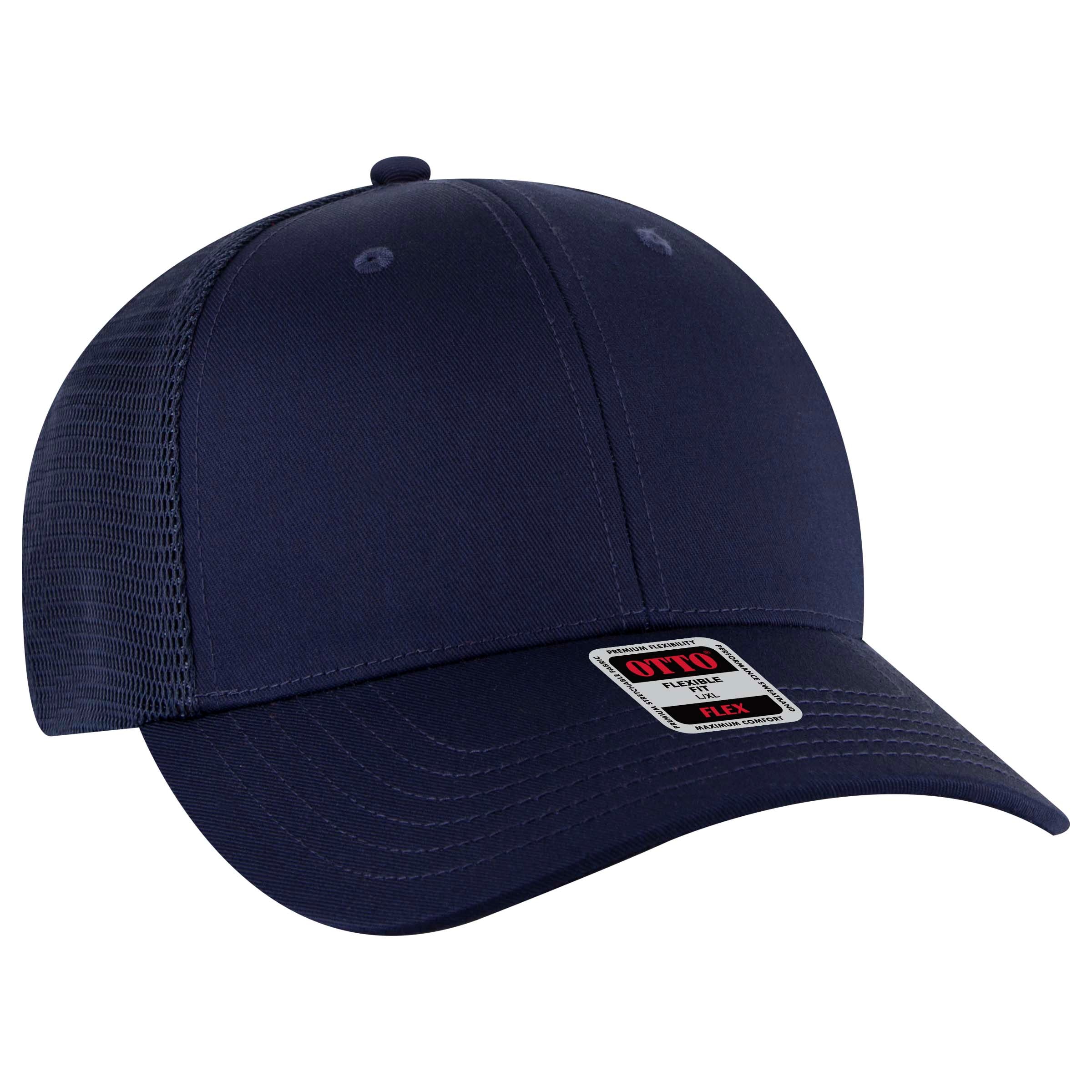 135-2 OTTO CAP "OTTO FLEX" 6 Panel Low Profile Mesh Back Trucker Hat