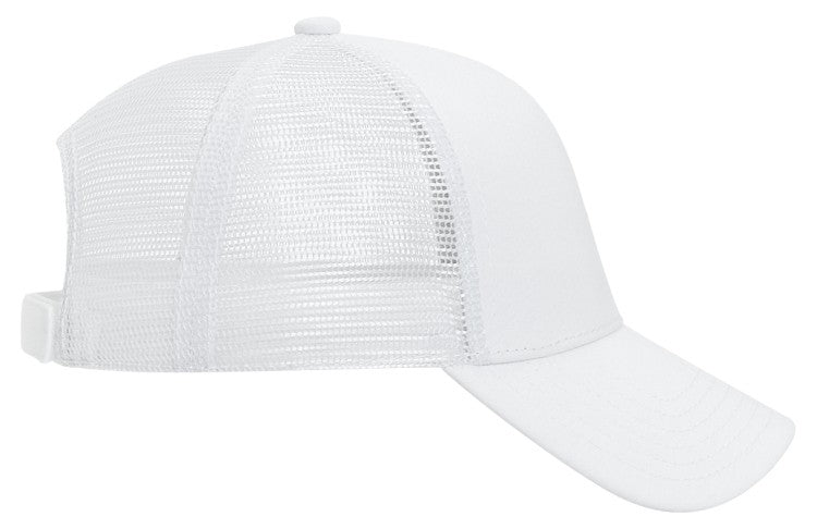 32-934 OTTO CAP 5 Panel Mid Profile Mesh Back Trucker Hat