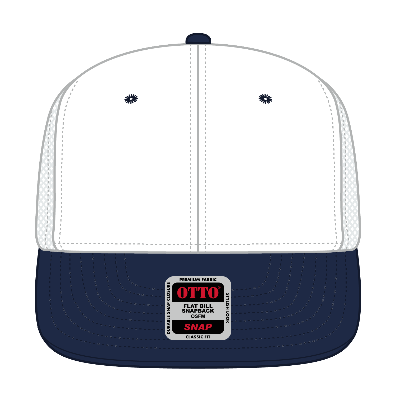 141-1070 OTTO CAP "OTTO SNAP" 6 Panel Pro Style Mesh Back Trucker Snapback Hat