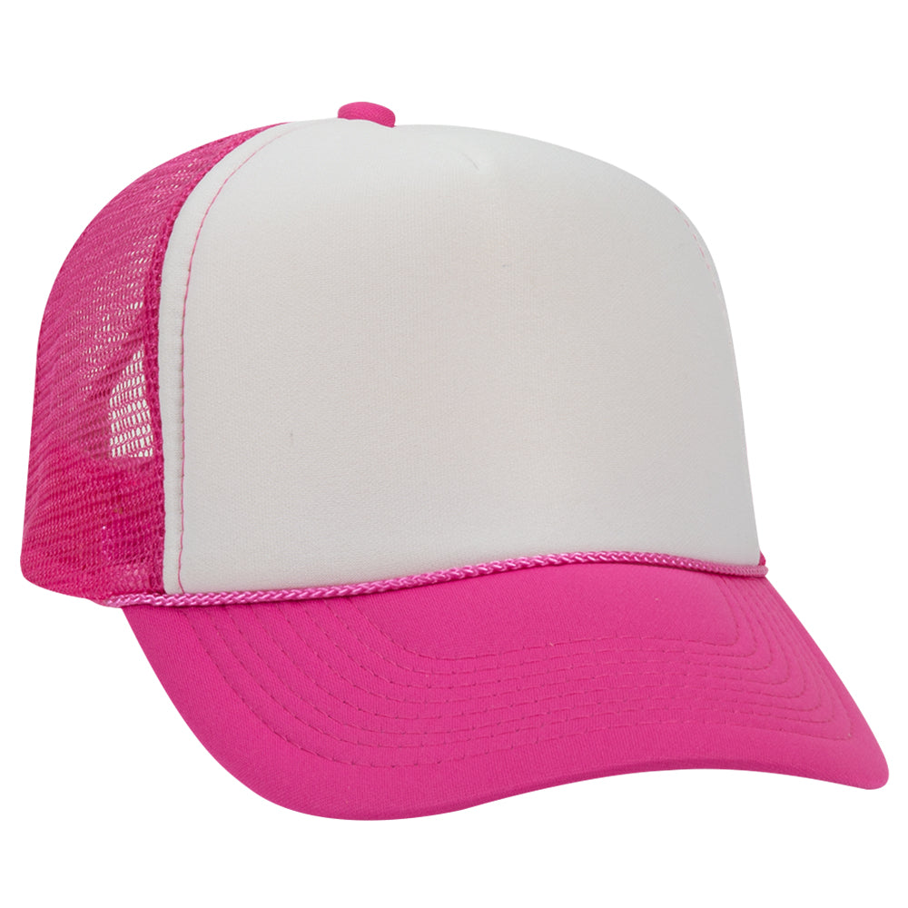 32-467 OTTO CAP 5 Panel Mid Profile Mesh Back Trucker Hat